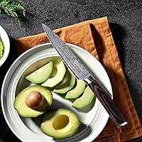 Vista 3 de Sunnecko 5 inch Kitchen Utility Knife,Multipurpose Small Kitchen Knife,High Carbon Stainless Steel Paring Knife for Fruit and Vegetable Cutting.