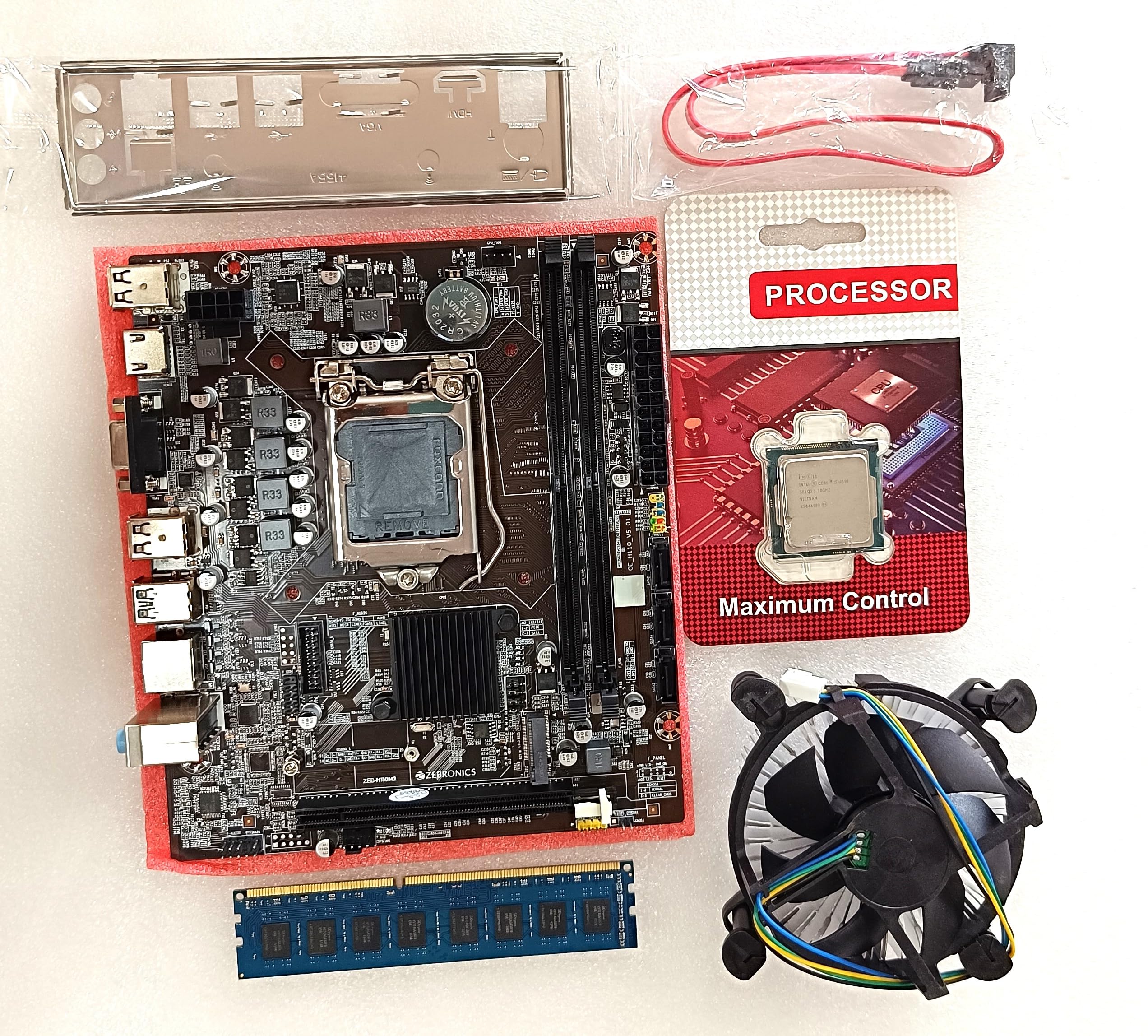 Aarambh-I H110 Desktop Motherboard Kit, i5-6500 Processor, 8GB DDR4 RAM, 256GB NVMe SSD, WiFi+Bluetooth 5.0