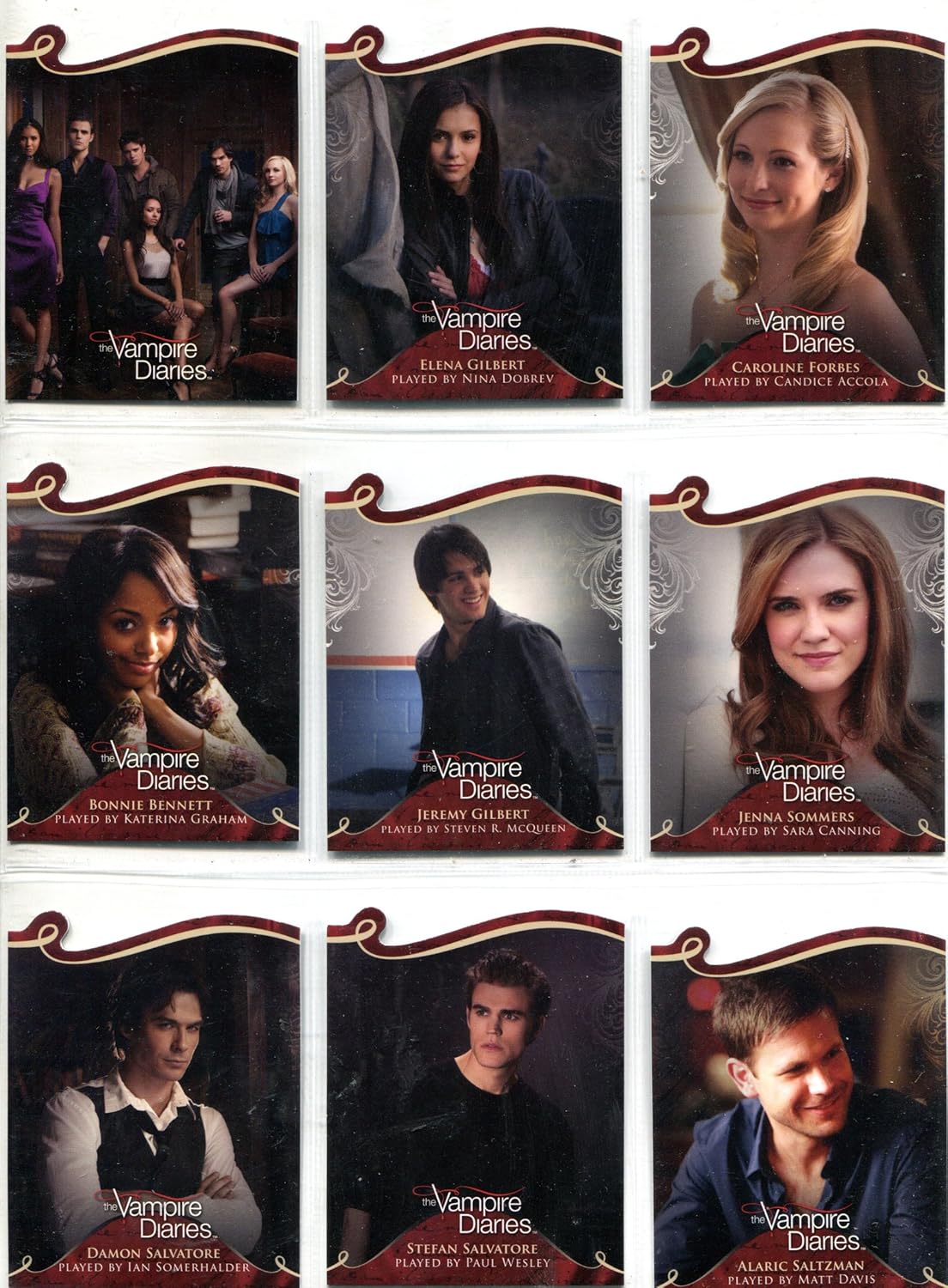 The Vampire Diaries Season 1 Trading Cards Complete 9 Card Die Cut the-vampire-diaries-season-1-trading-cards-complete-9-card-die-cut