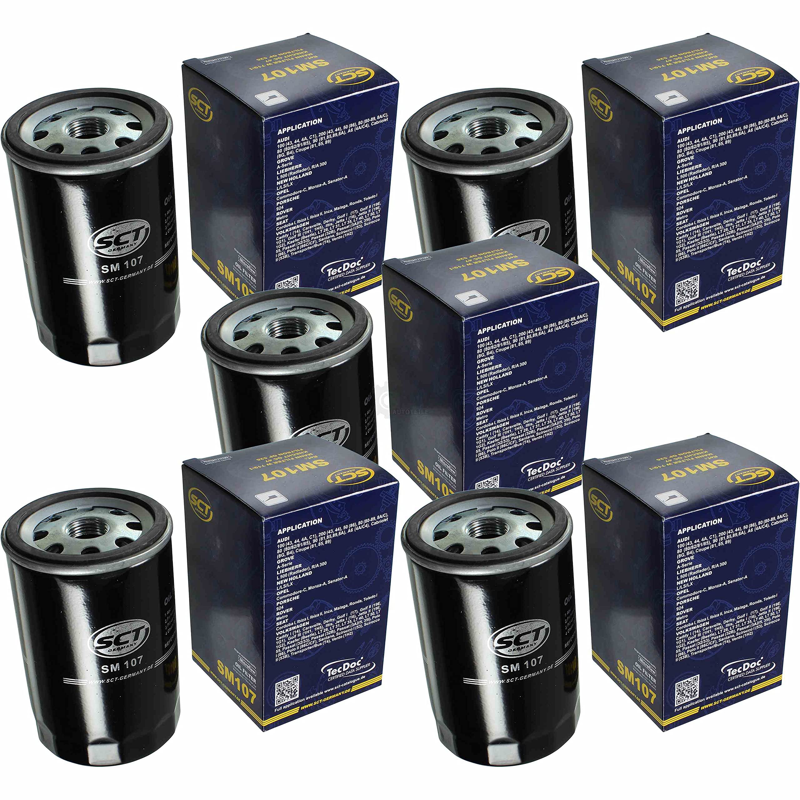 Set 85457203 SM 107 5 filtros de aceite originales SCT