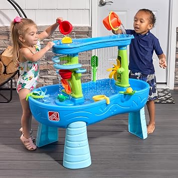 Step2 Double Showers Water Table with 11-pieces accessory set | Water Play, Activity Table | For the garden