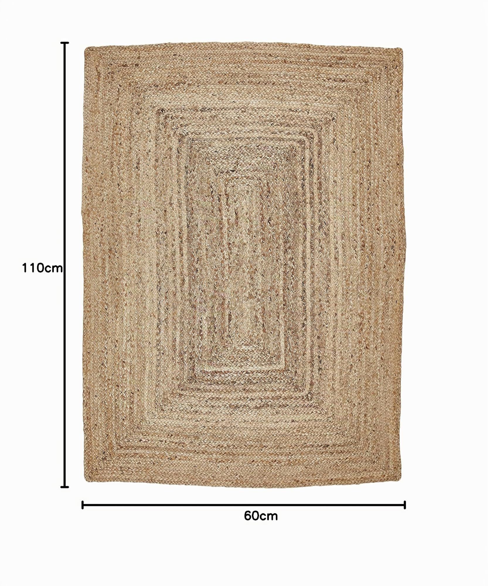 Luxor Living Salo Tapis en jute et coton 60 x 110 cm