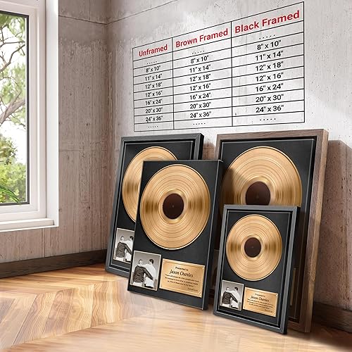 Vista 238 de H-DEWALL Letras de canciones personalizadas, lienzo enmarcado en marrón, música romántica del día de San Valentín, regalo personalizado para marido