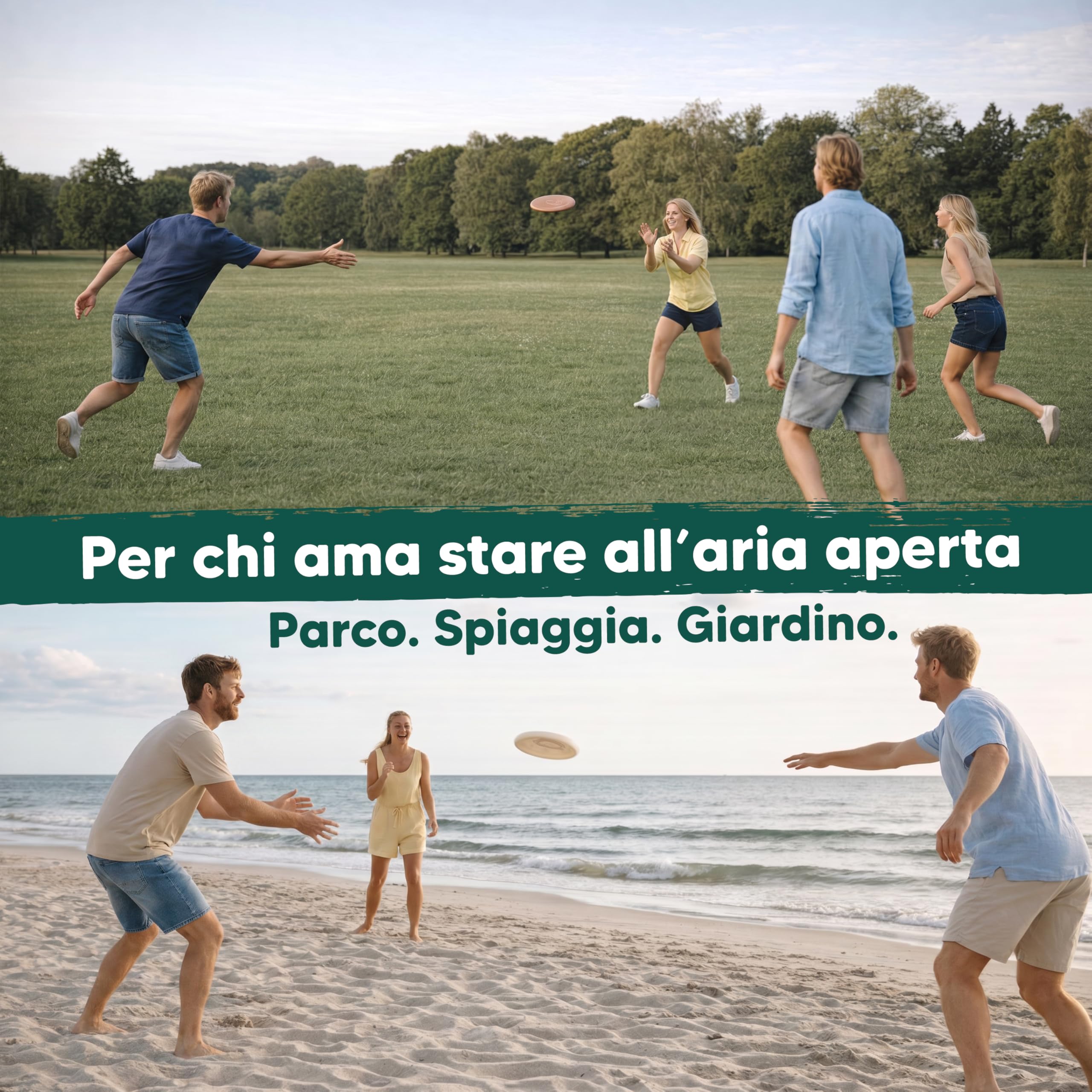 Frisbee Professionale 175g in Plastica Riciclata Antiscivolo per Spiaggia e Parco