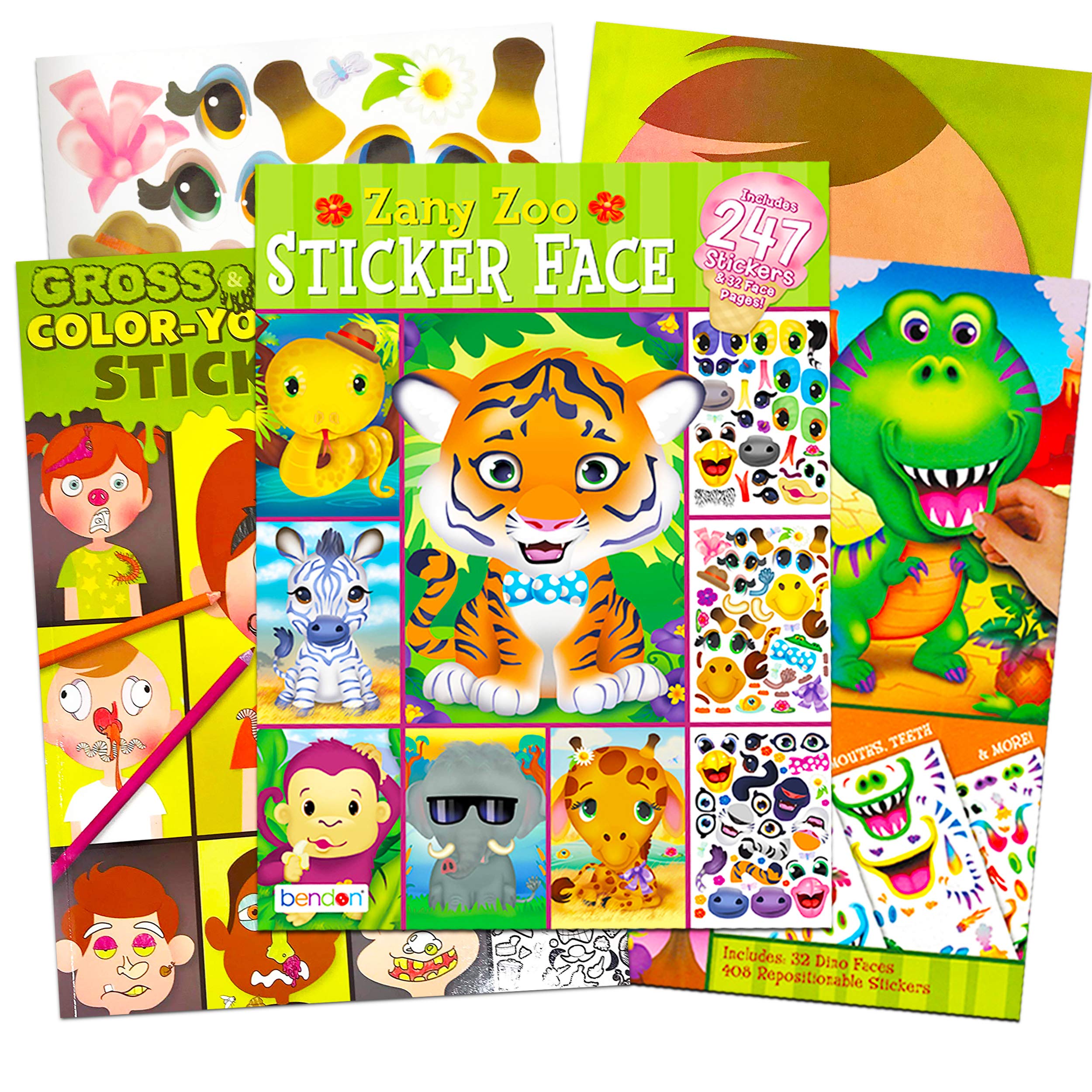 Buy Make a Face Sticker Books Set for Kids Toddlers 3 Deluxe Face