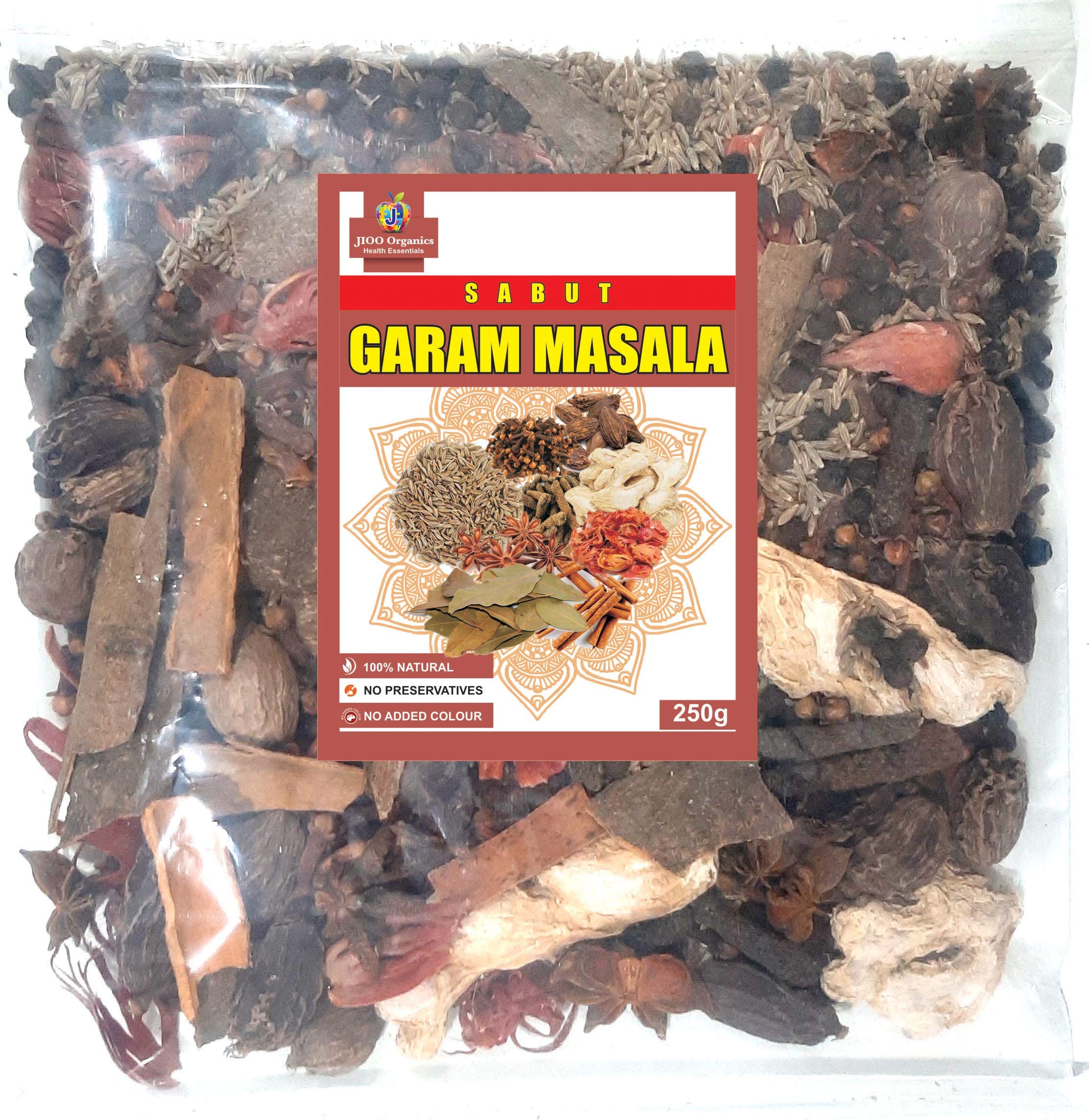 Jioo Organics Sabut Garam Masala | Khada Masala | Whole Mix Garam Masale | Blended Spice Mixed - 250Gram (B08TSV6XYT) Amazon Price History, Amazon Price Tracker