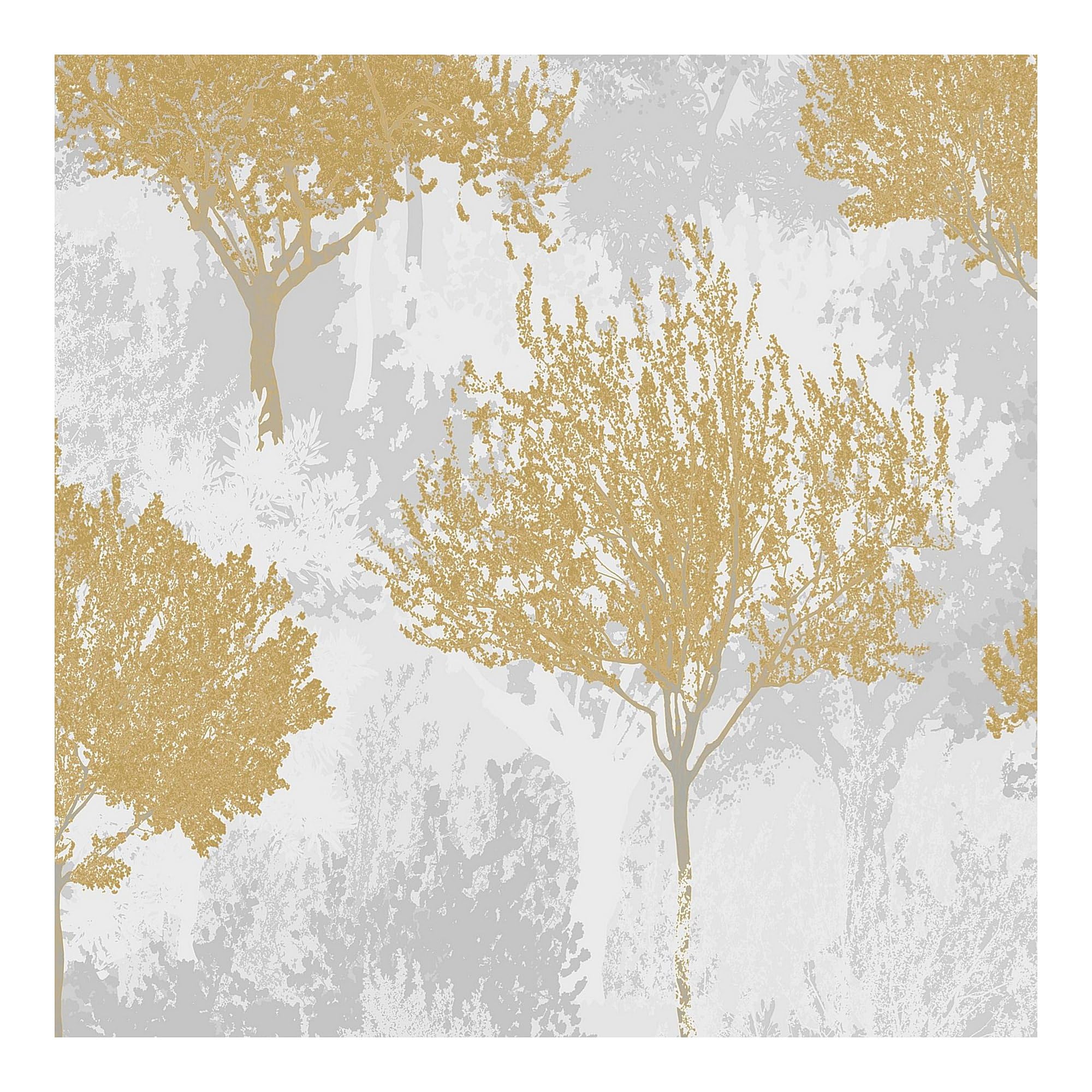 Superfresco Easy Birch Forest Mustard Wallpaper | Tree Design | Mustard Yellow Colour | Paste the Wall Application