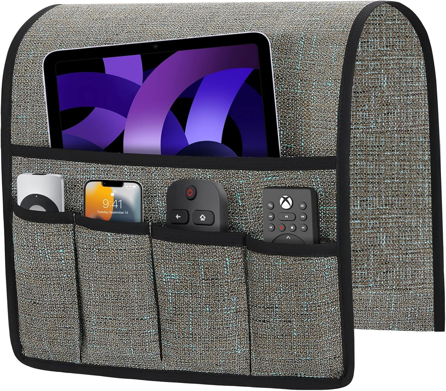 Joywell Armchair Caddy Sofa Armrest Organizer Arm Chair Caddy, Thick Linen Remote