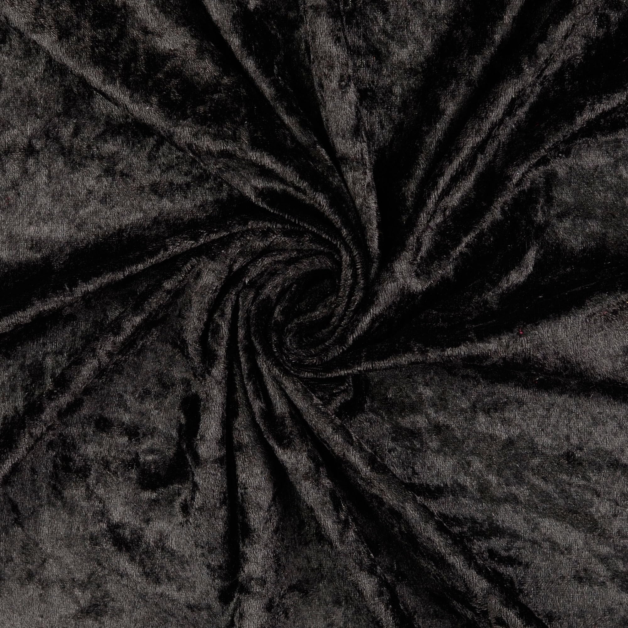 Tela de terciopelo arrugado de Mats, cupón, elegante tejido elástico brillante, 145 cm de ancho, tela decorativa, disfraces, escenarios, cortinas, ropa, muebles (01, negro, 5 m)