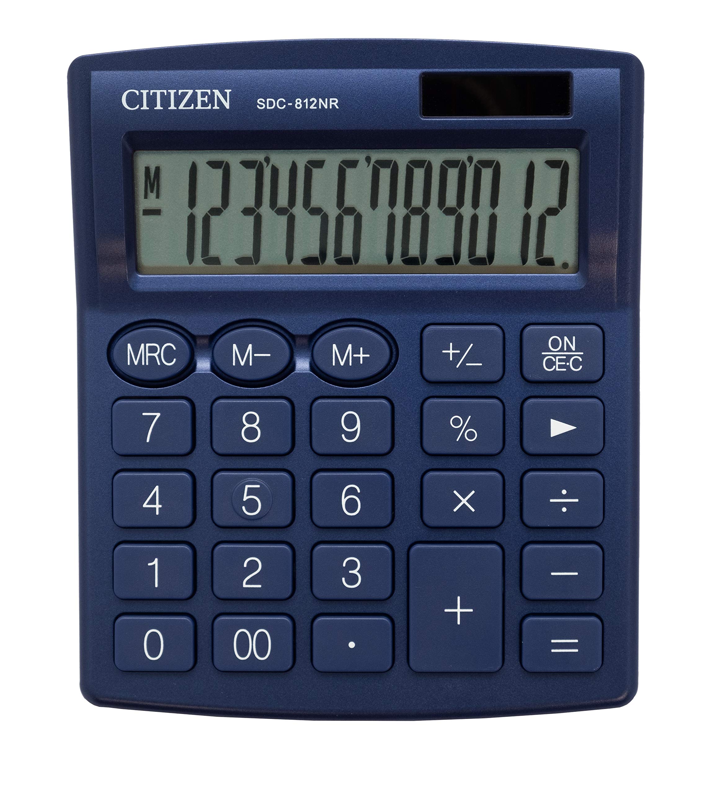 Citizen Z200541 Kalkulator Komputer stacjonarny Sdc-812Nr, Niebieski
