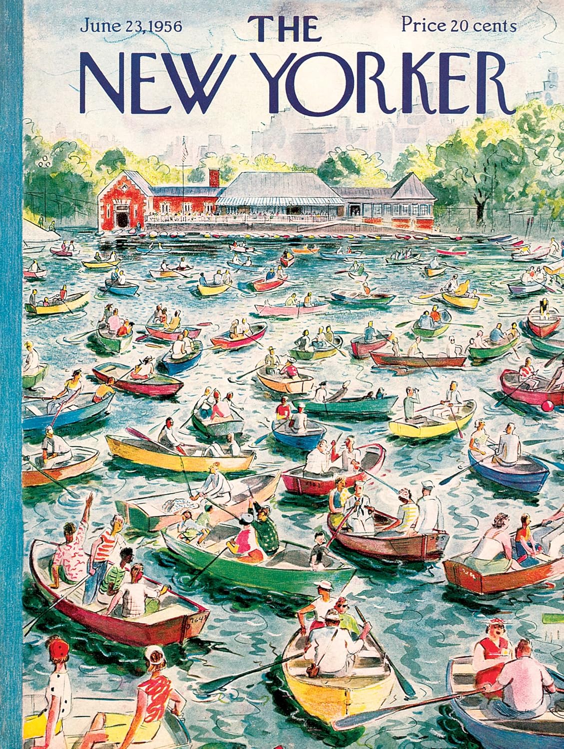 New York Puzzle Company - New Yorker Gridlock Lake - 1500 Piece Jigsaw Puzzle for Adults by Garrett Price