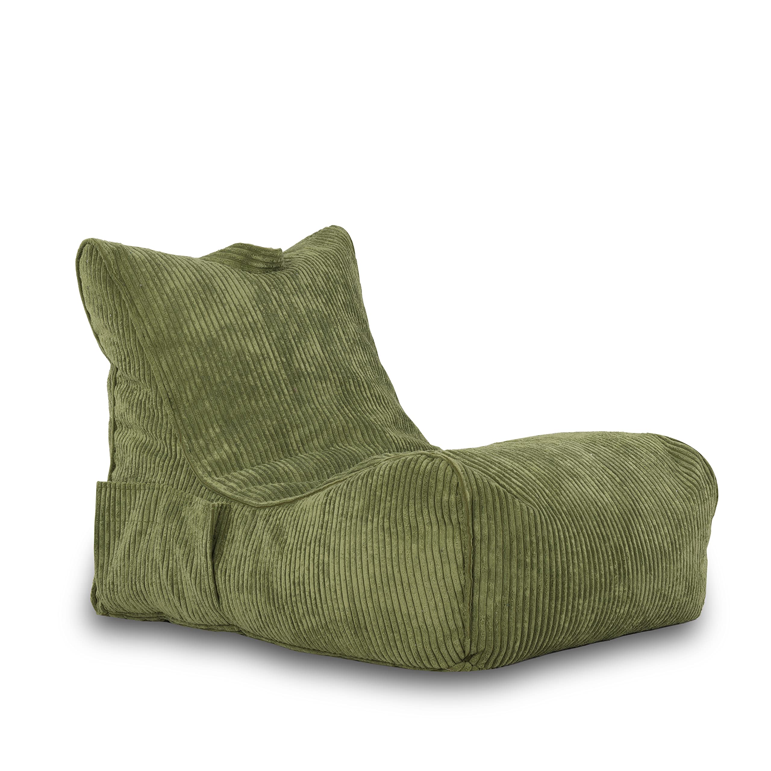 Poltrona Sacco Con Schienale Pouf Velluto Flavio Chaise Longue