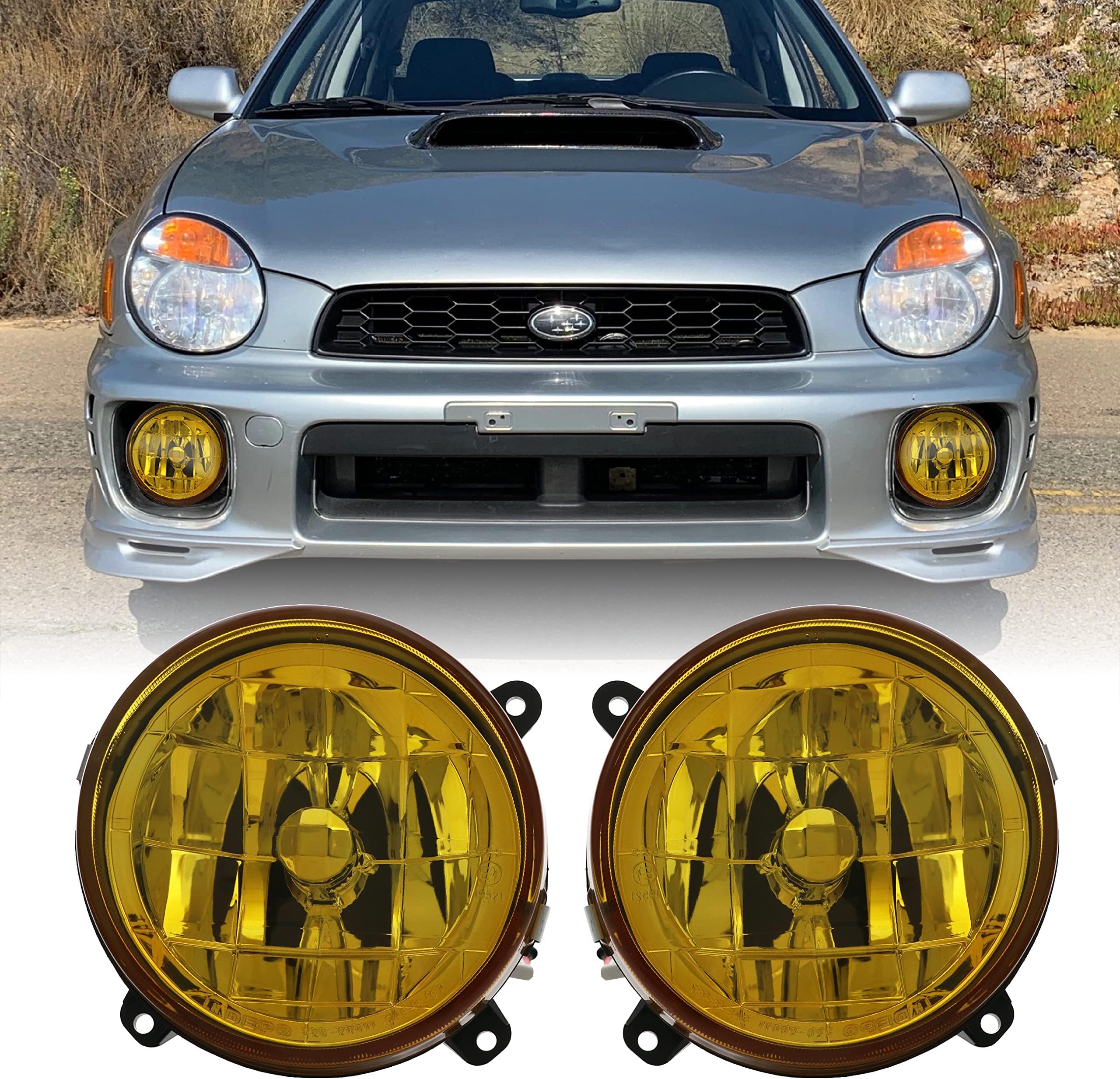Yellow Lens Glass Fog Light Set Fit For 2002-2003 Subaru Impreza - Foto 2