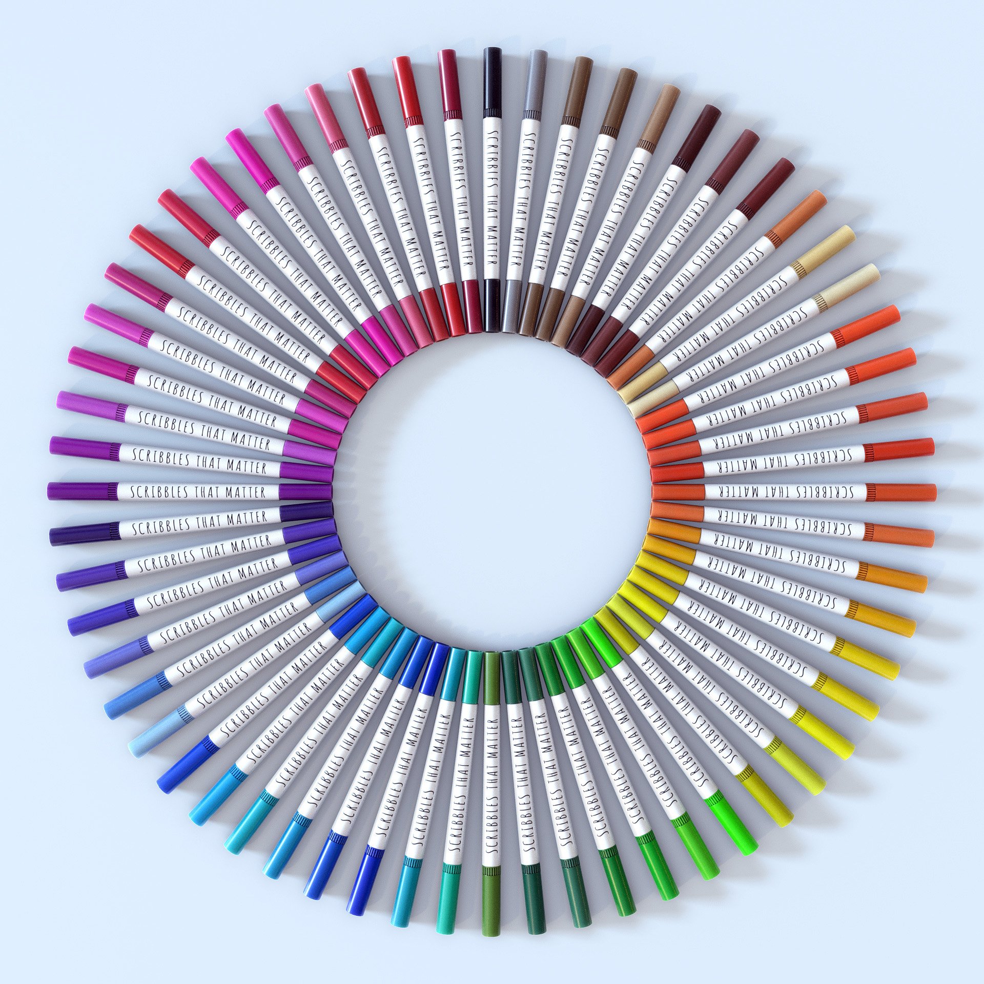 Scribbles That Matter Brush Markers 60 Dual Tip Brush Pens Art Markers Perfect for Bullet