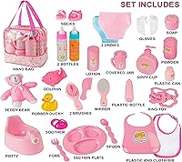 Vista 6 de fash n kolor My Sweet Baby Muñeca que Desaparece Juego de Alimentación Cuidado del Bebé Juego de Alimentación para Muñecas de 6 Piezas