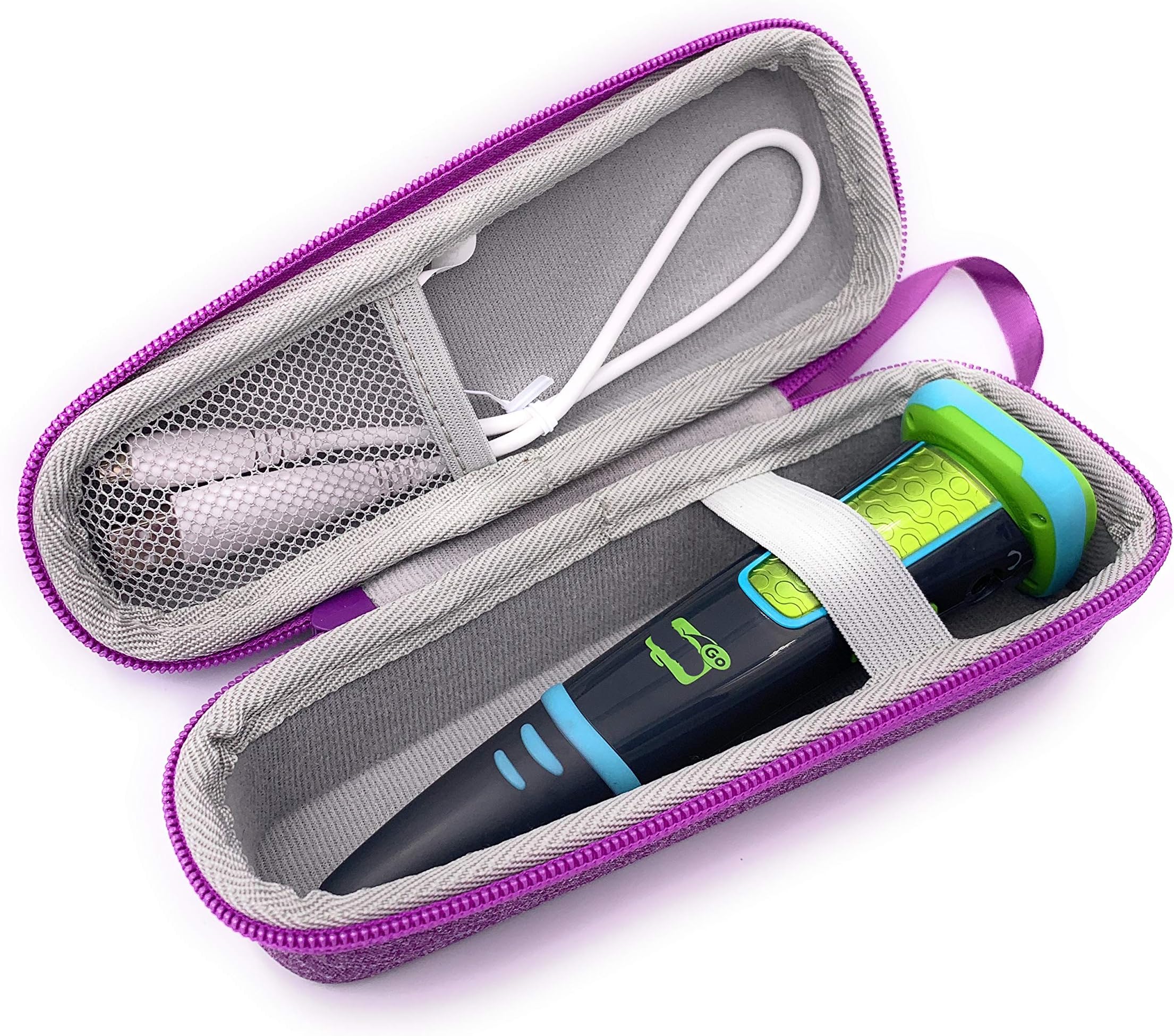 xcivi Hard Carrying EVA Case for Leapfrog LeapStart Go System and LeapReader Reading and Writing System Smartpen(Purple)