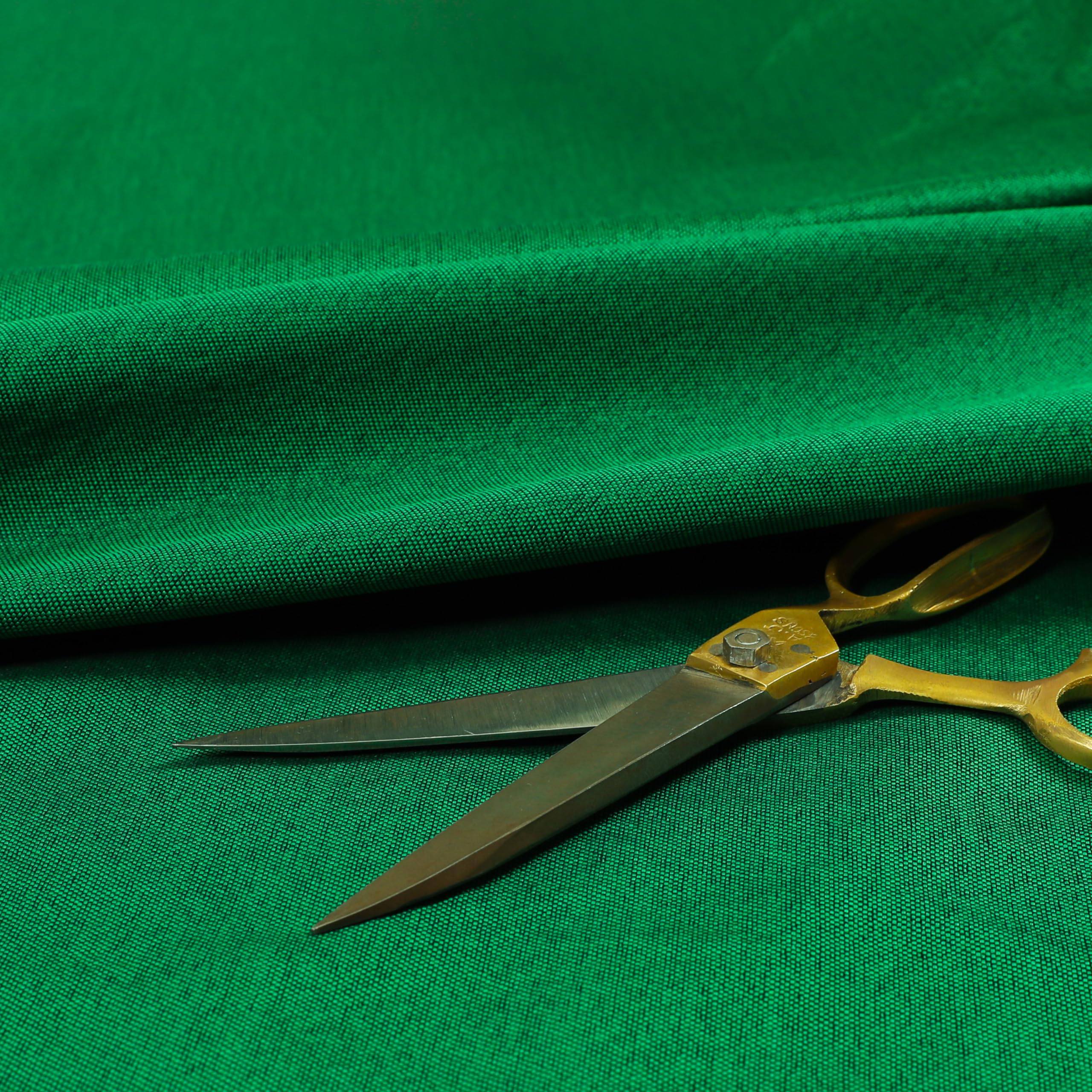Redbrick Mill Fabrics Flame Retardant Lightweight Plain Chenille Material Green Colour Upholstery Curtain Fabrics (1 Metre) โ image 1