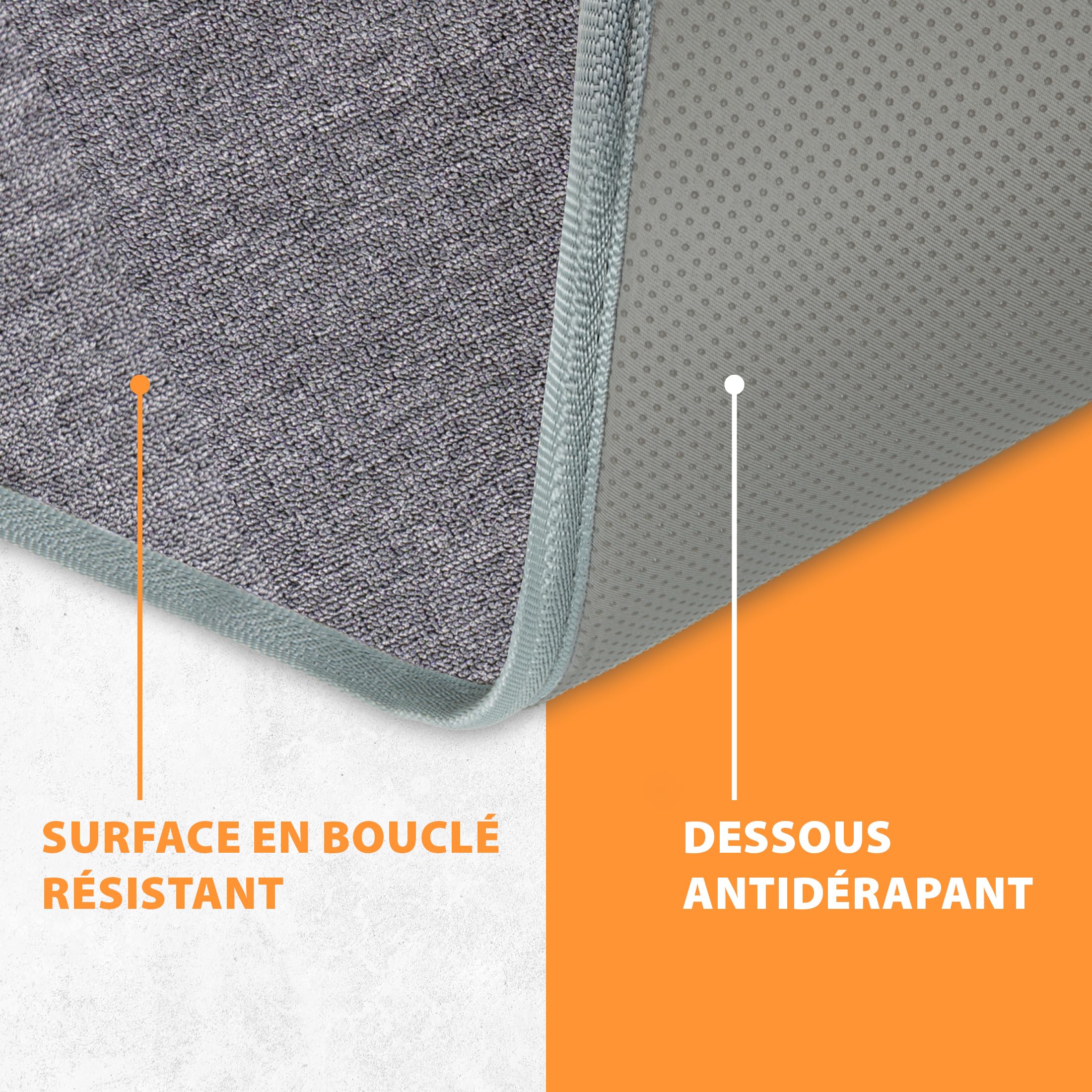 Mi-Heat Warm-Feet Tapis Chauffant Bureau Infrarouge (55x80cm) – Tapis Chauffant pour les Pieds avec Minuterie et Variateur, env. 40°C 230V – Base Antidérapante, Gris Anthracite