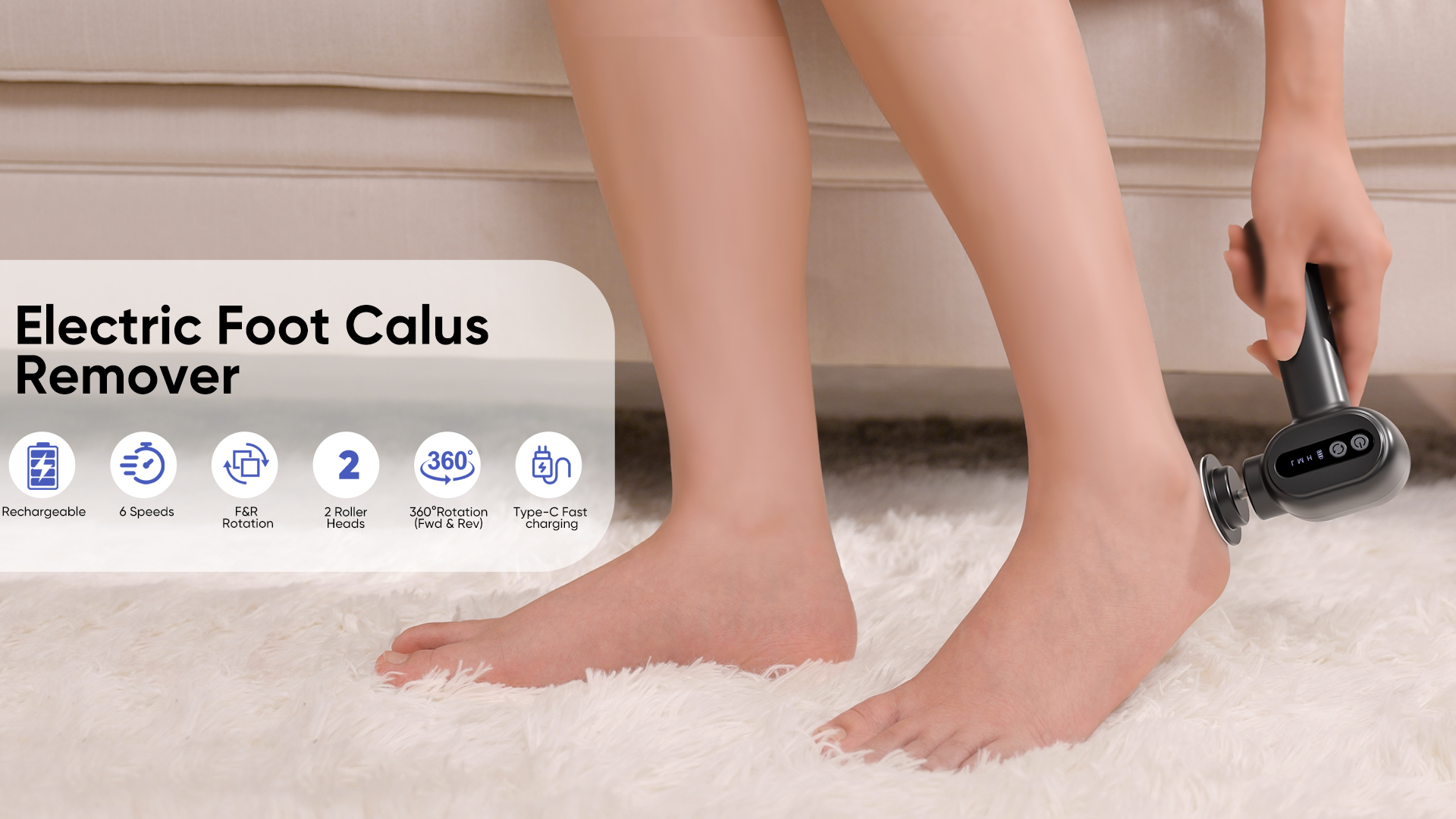 Amazon.com : ANI·DIO Electric Foot Callus Remover,2 in 1 Cordless