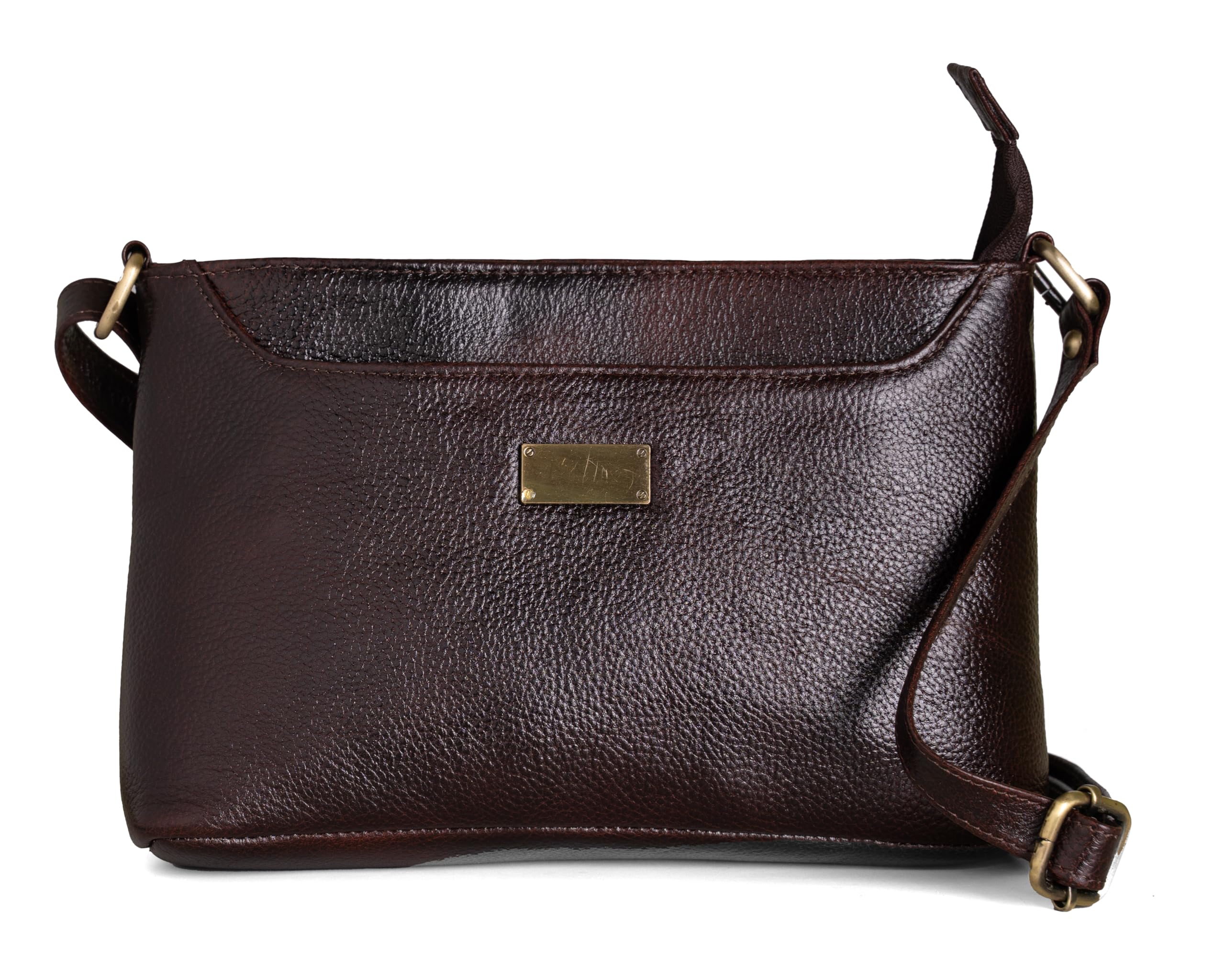 Green Hide Ziva Zest Pure Leather Ladies Sling Bag Stylish Design Medium Standard Size Shoulder Crossbody Chest Travel One Side Long with Adjustable Strap Purse Handbag for Youth girls Women-image-8