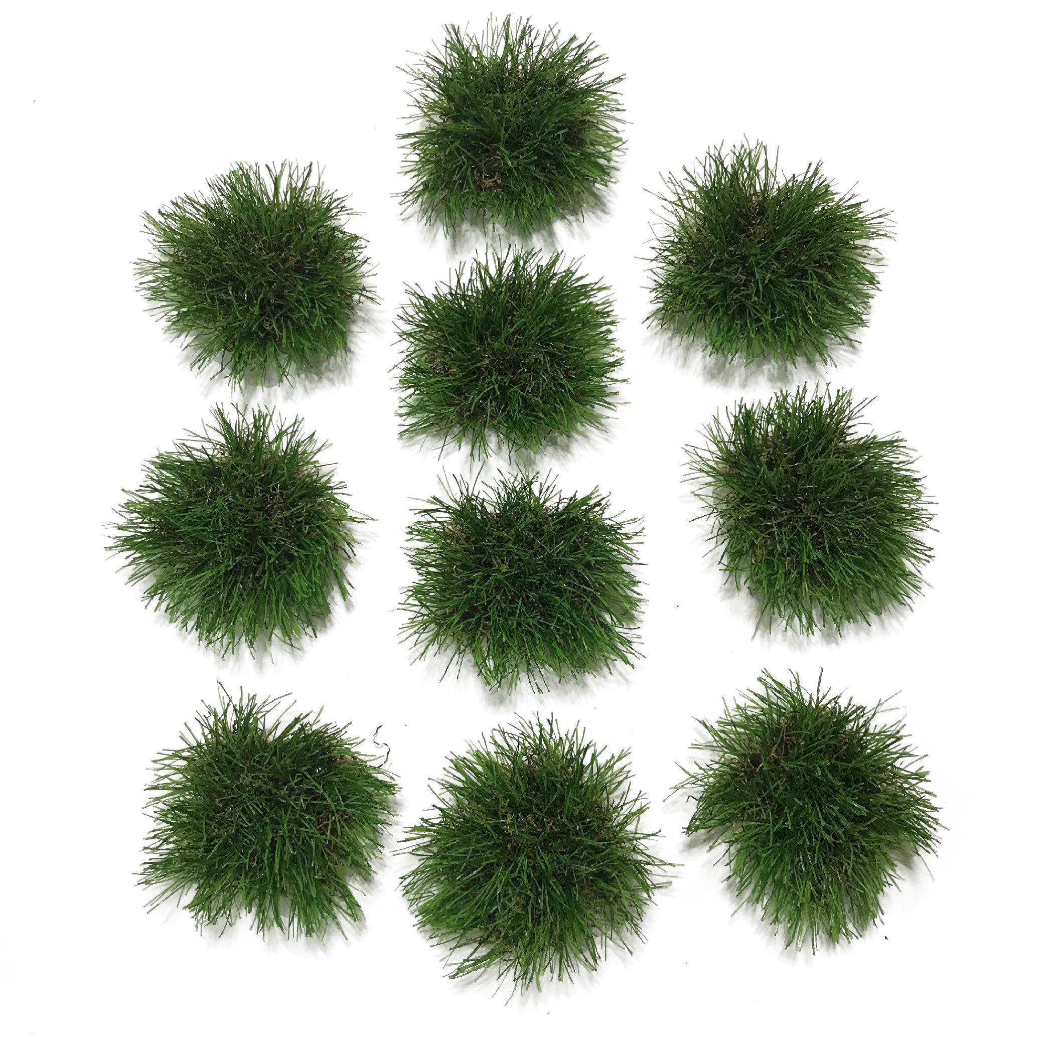 KuGuo Mini Plastic Landscape Scenery Statics Artificial Weeds Tufts Fake Grass 10 Clusters for DIY Decoration (Pine Needle Grass)