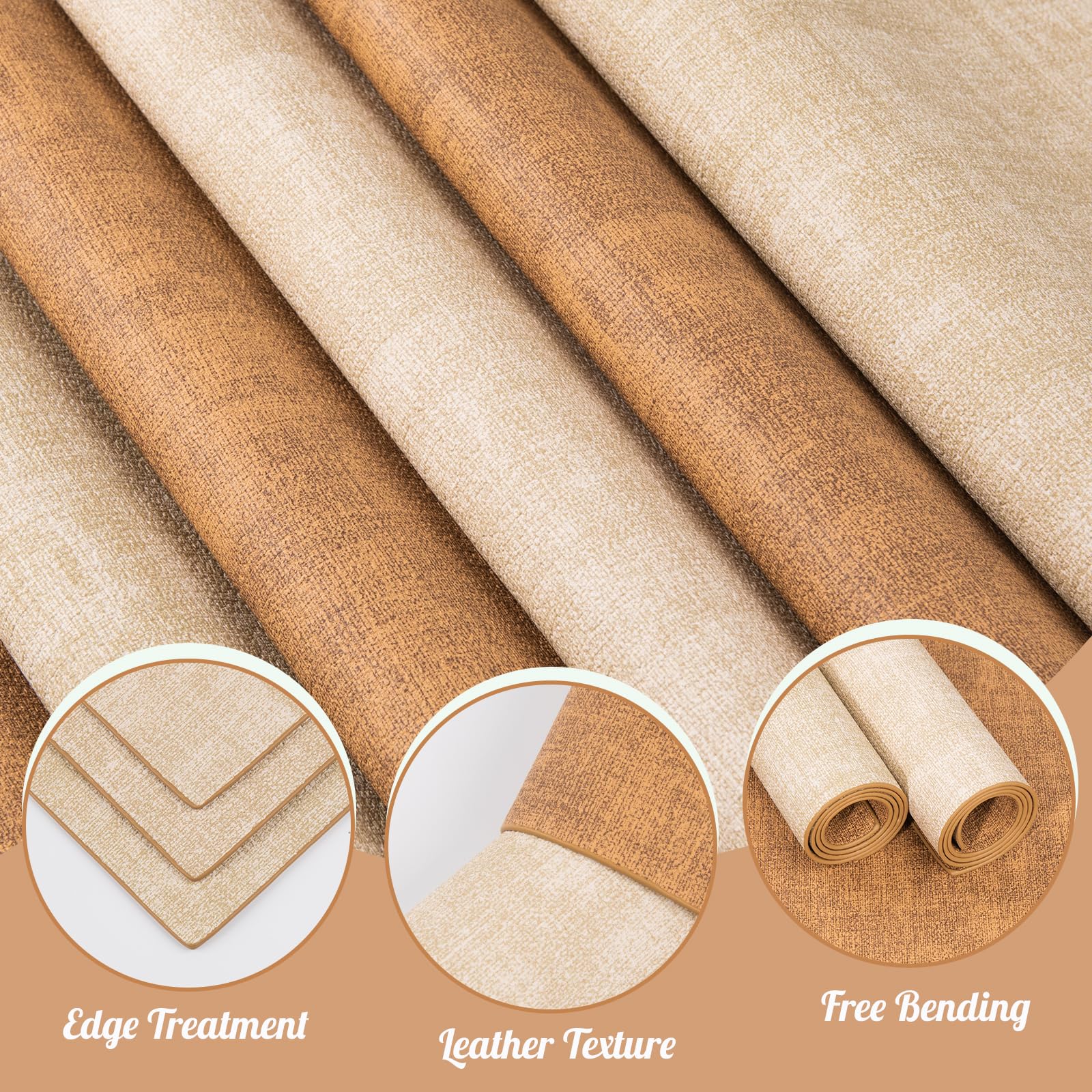 SUEH DESIGN Lederen placemats set van 6 placemats afwasbaar lederlook placemats hittebestendig PU kunstleer placemat voor thuis keuken eettafel 43 cm x 31 cm, Donkergroen & beige
