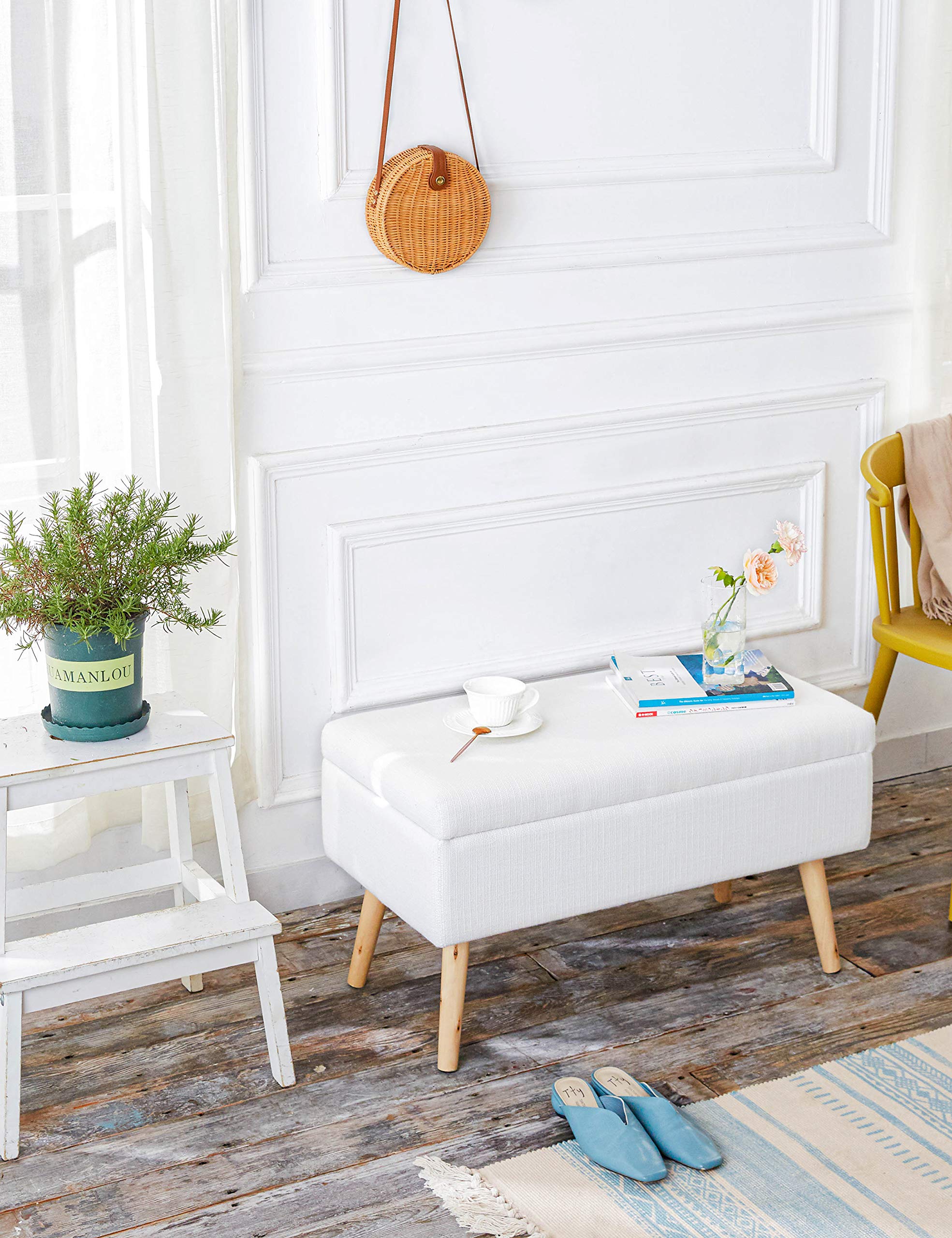 FORNORM Sitzbank Mit Stauraum 80x59x45cm - Lederimitat Aufbewahrungsbox