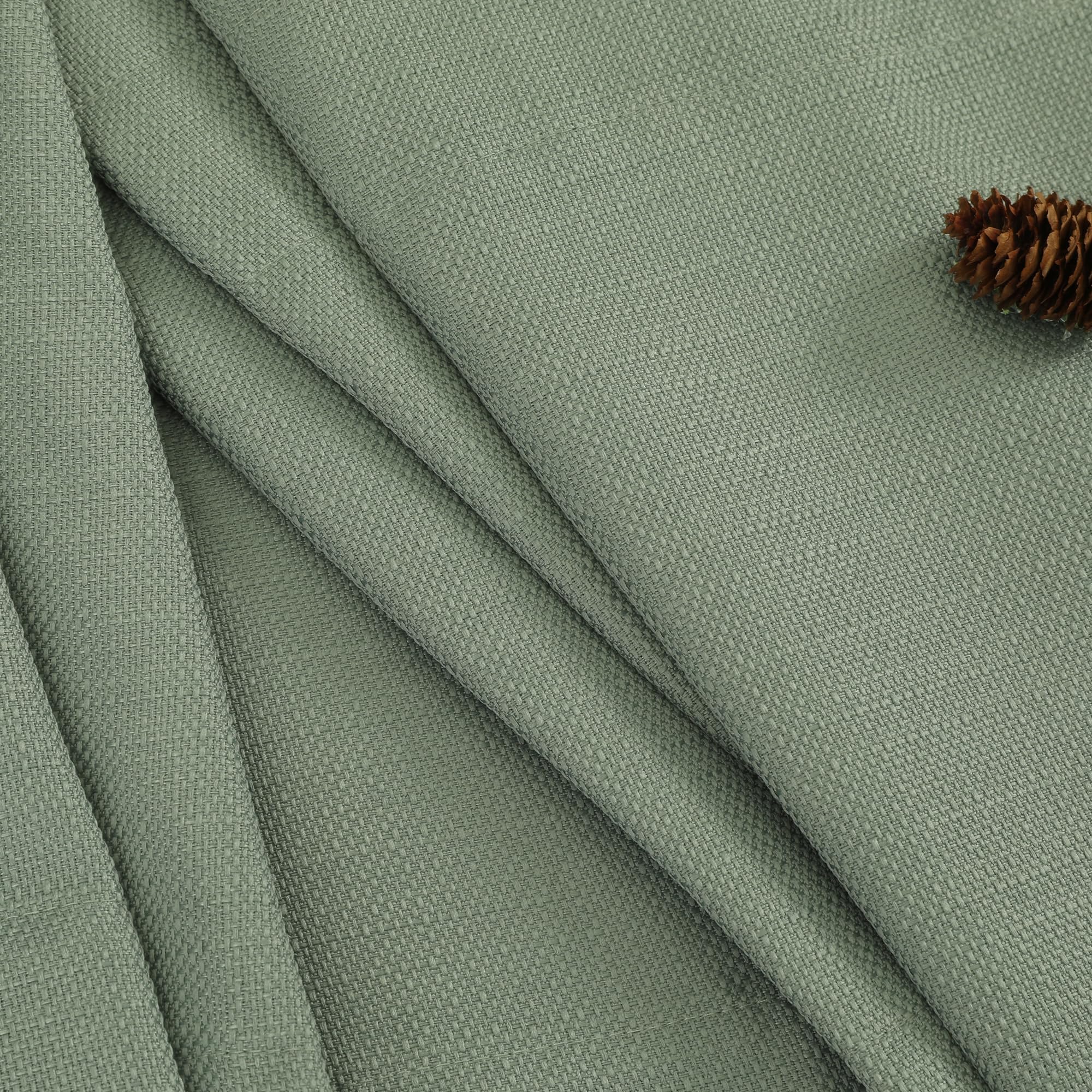 Chyhomenyc Mantovana per finestre, in finto lino, semitrasparente, per cucina, bagno, bar, lavanderia, cantina, 152 x 35 cm, 1 pezzo, colore: verde salvia