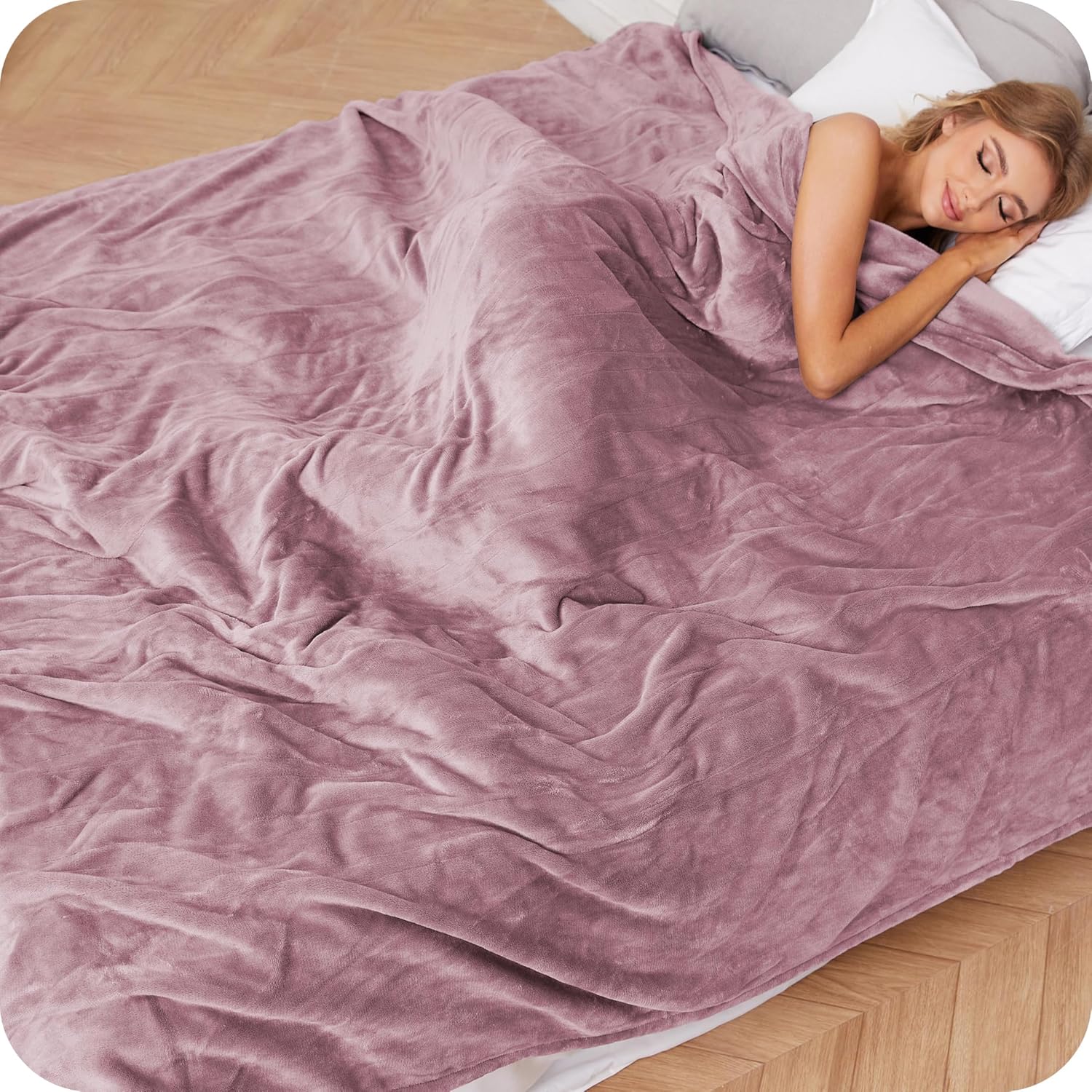Electric Heated Blanket 72″ x 84″ Full Size Breathable Warm Flannel Heated Blanket with 4 Heating Levels & 10 Hours Auto Shut Off, Control Temperature and Washable, for Sofa and Bed – Purple