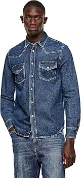 新品　ディーゼル　メンズ　デニムシャツ DIESEL】メンズ デニムシャツ｜クラシック・ストレッチ・ライト