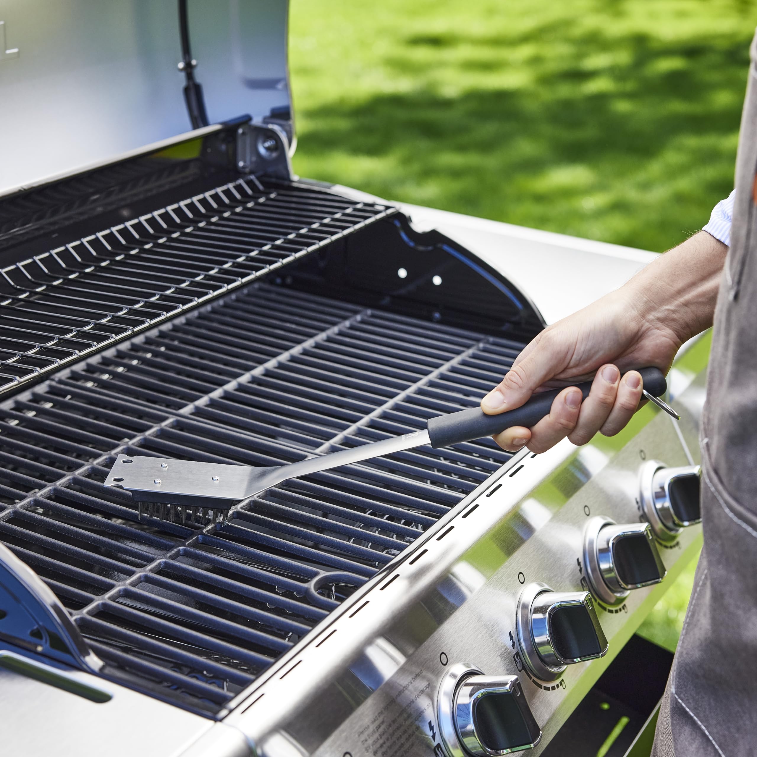 HENCKELS Spazzola per barbecue in acciaio inox, plastica, 1 pezzo