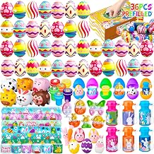 DMIGHT 36 PCS Prefilled Easter Party Favors Including Keychains, Stampers, Easter Party Decorations