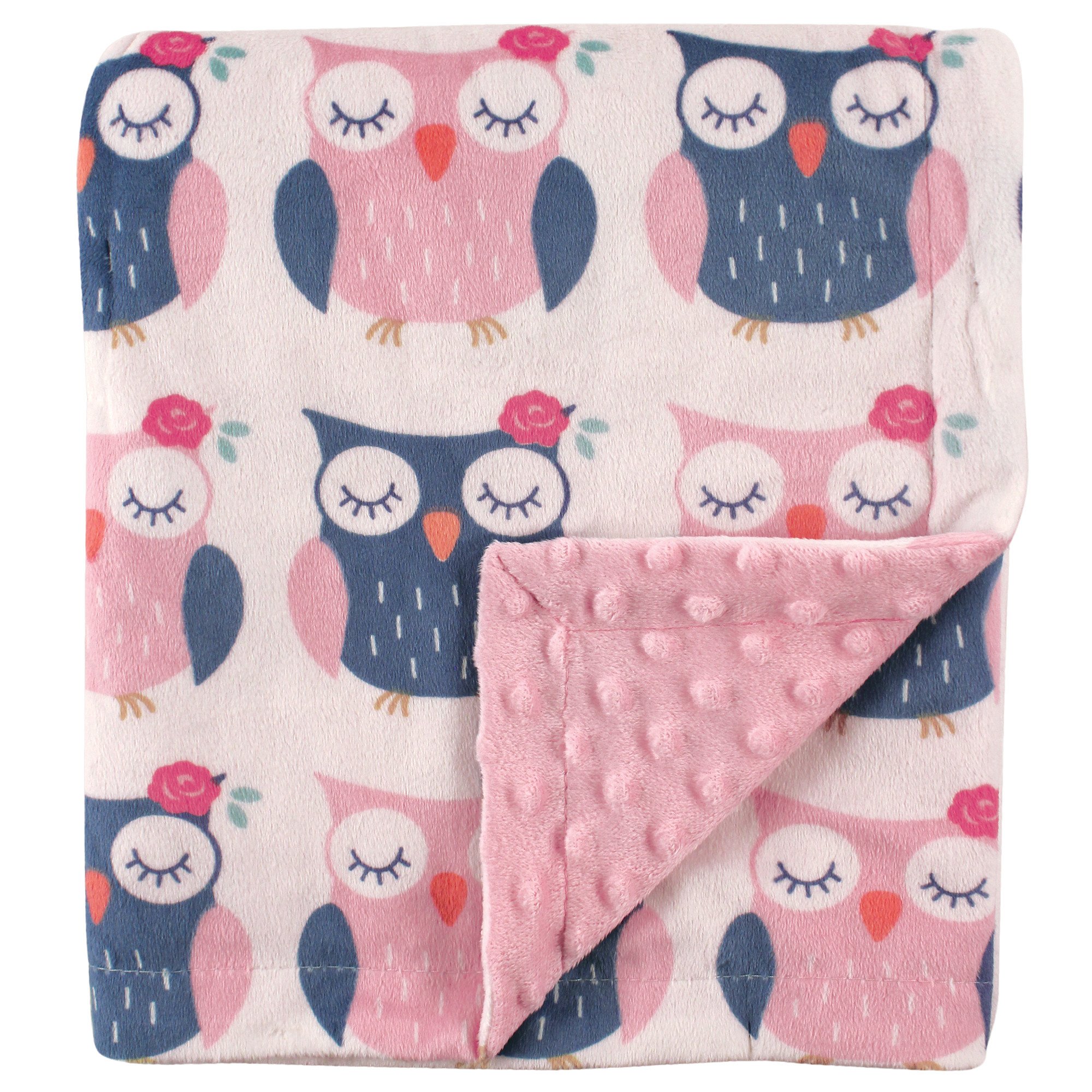 Plaid girafe bleue Hudson Baby pour sorties en poussette et siestes confortables
