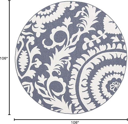 Vista 68 de Alysia - Alfombra de interior y exterior beige y crema, 3 pies 6 pulgadas x 5 pies 6 pulgadas