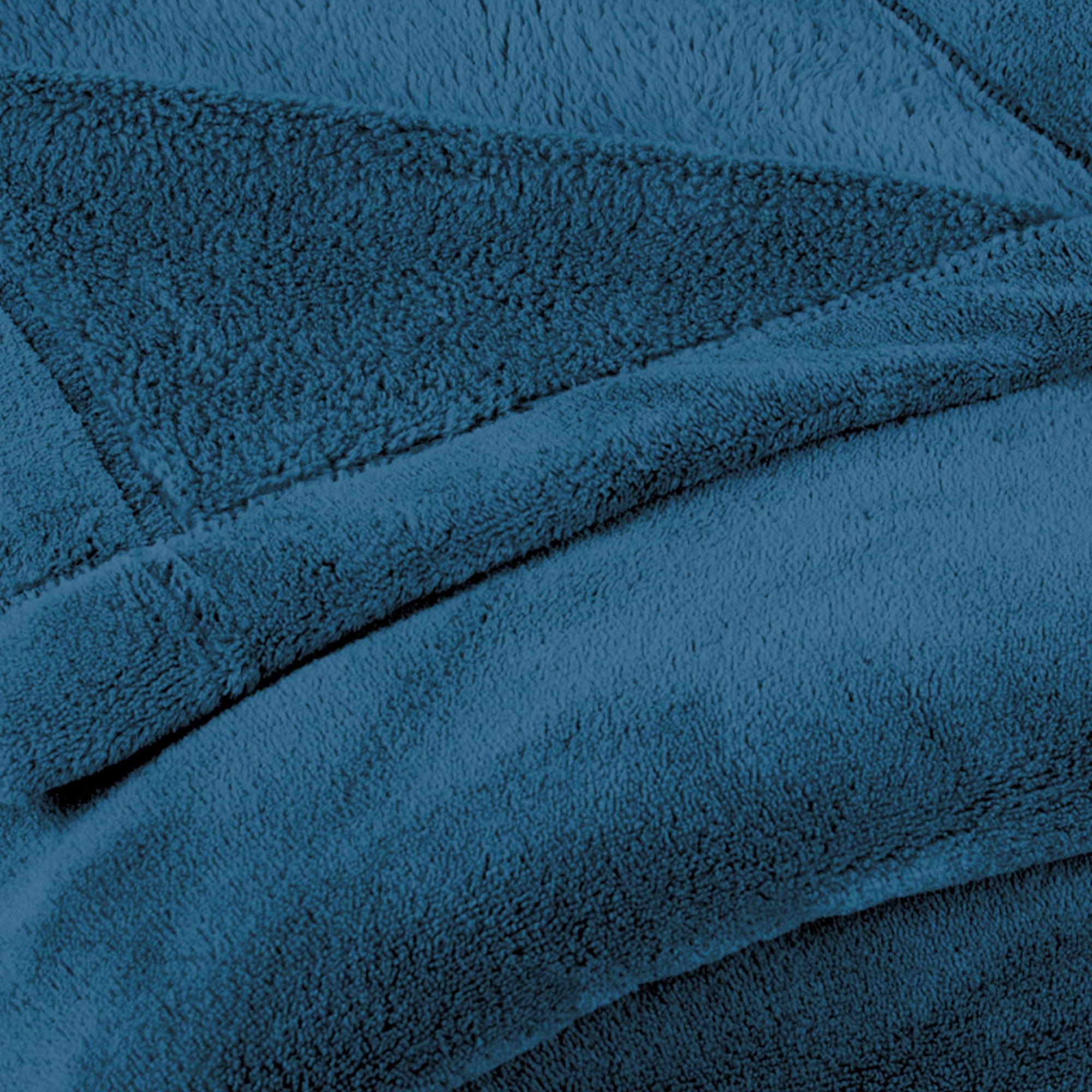 Couverture, Jour/Plafond, Montréal, Polaire Microfibre - Celinatex., Polyester, Bleu, 220 x 240 cm