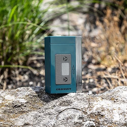 Miniatura 7 de Crosley CR3047A-TL Mini Altavoz Bluetooth portátil retro de los años 80, inalámbrico con micrófono, vintage, verde azulado