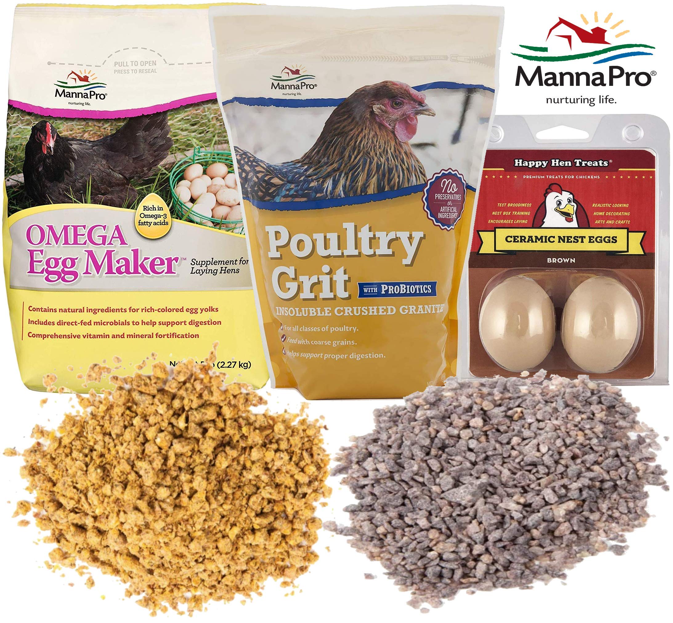 Buy Manna Pro Chicken Feed Supplies Value Pack Omega Egg Maker