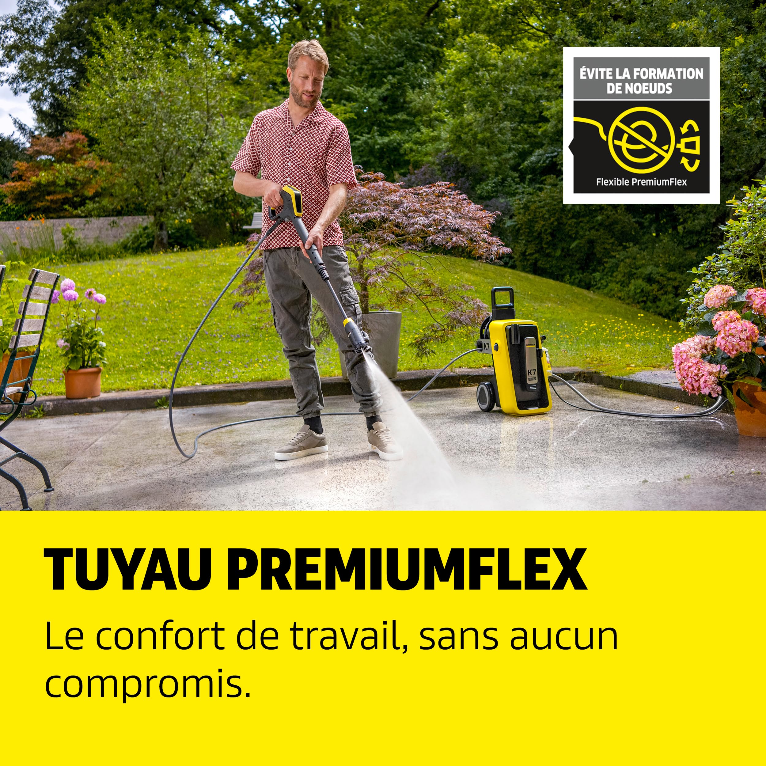 Kärcher Nettoyeur Haute Pression K 7 Comfort Premium Connect Home, Pression Max. 180 Bar, débit : 600 l/h, Surface : 60 m²/h, Enrouleur de Flexible, contrôle Via Application, Home Kit