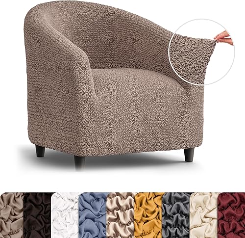 Fundas para sillas de barril - Funda para sillón - Funda para silla de bañera - Funda para silla de club - Funda de tela suave - Protector de