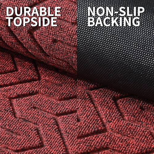 Miniatura 4 de Yimobra Tapete para puerta, resistente para todas las estaciones, para la entrada de la puerta principal, tapetes exteriores antideslizantes para el