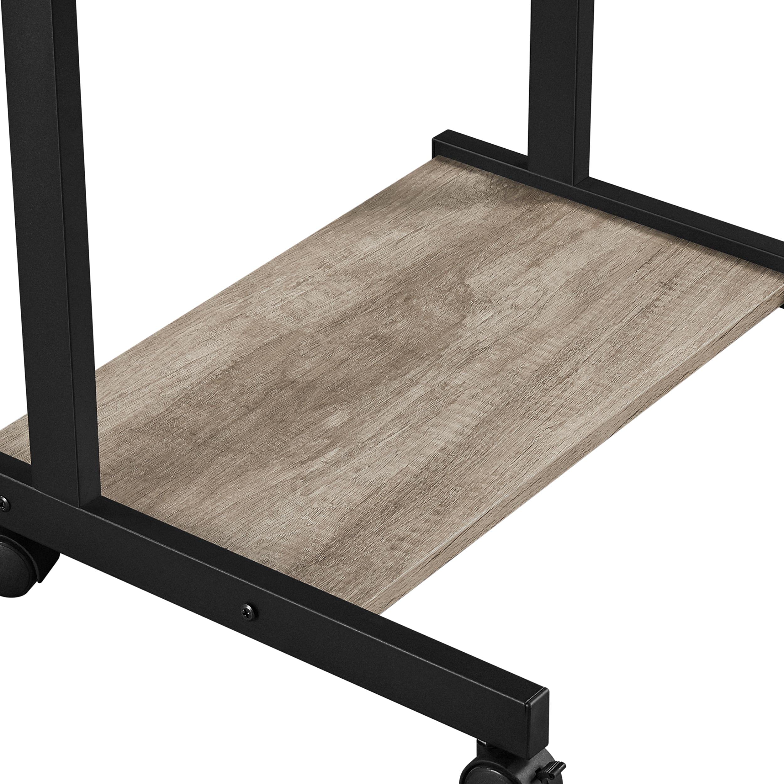 Yaheetech Scrivania per Computer Scrivania ad Angolo Angolare da Ufficio 56 x 51 x 79,5 cm Mobile Studio Porta pc con Ruote Tastiera Scorrevole Postazioni da Lavoro Grigio