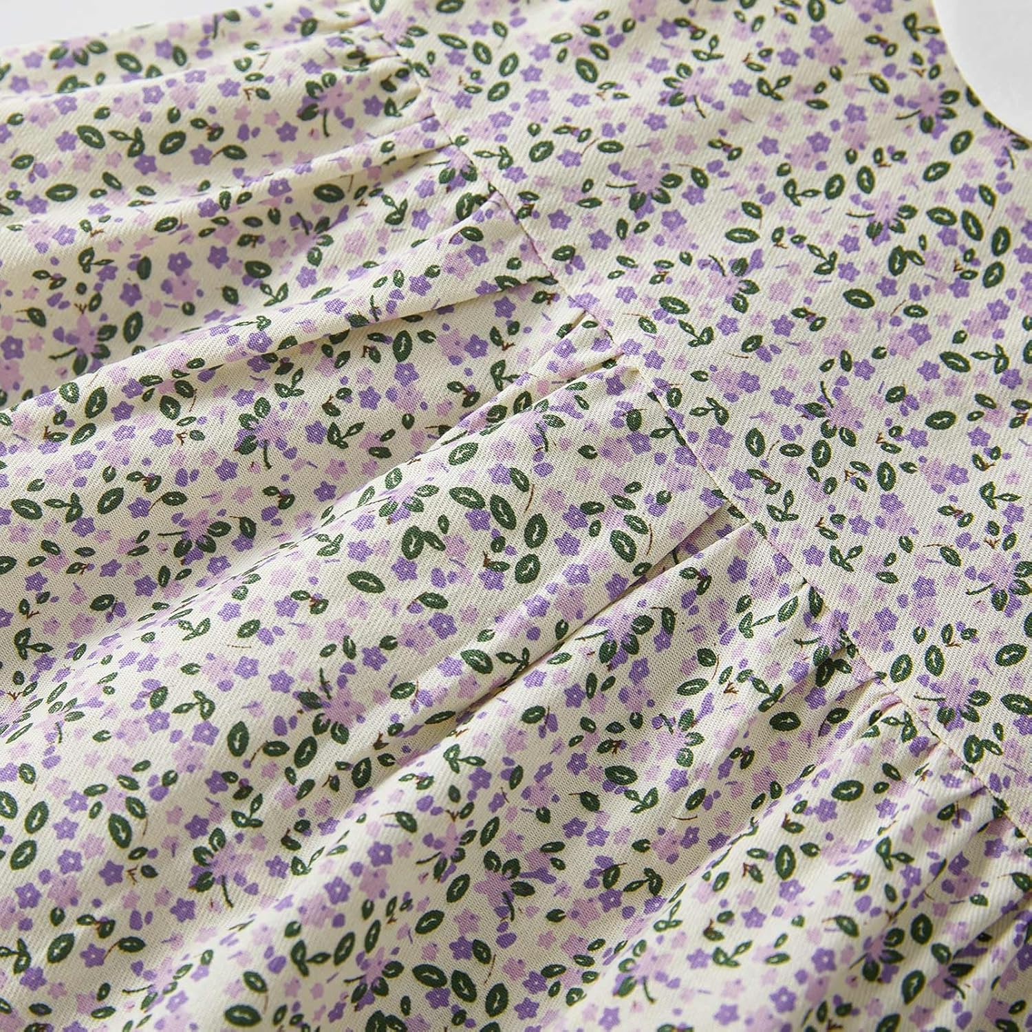 pureborn Baby Toddler Girl Woven Dress Short Sleeve Cotton Playwear Dresses 0-5T - Image 6