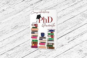PhD Graduate Graduation Card, Single Card with Envelope