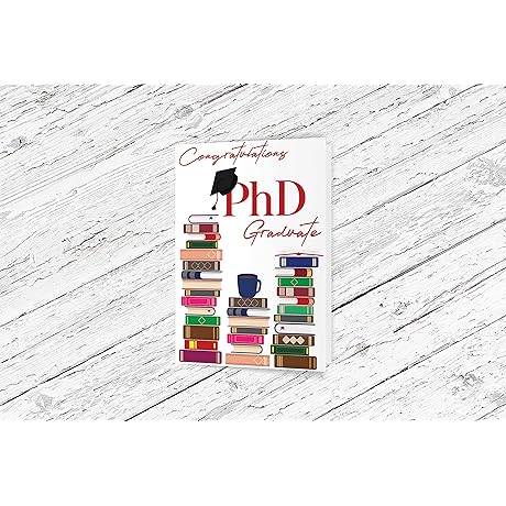 PhD Graduate Graduation Card, Single Card with Envelope