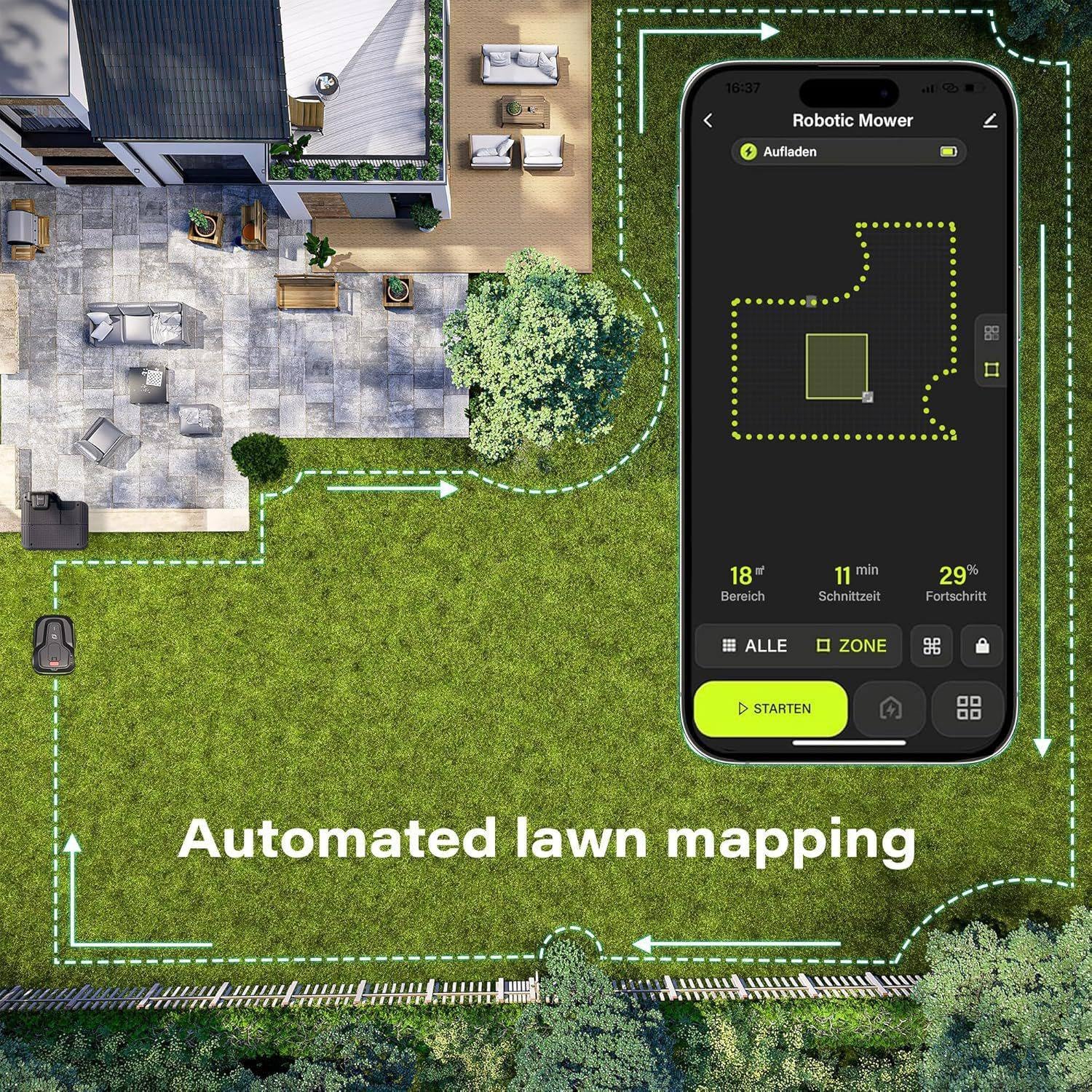 LTdlhFk Robot Tondeuse pour Jardins Jusqu'à 600㎡ — vue 3