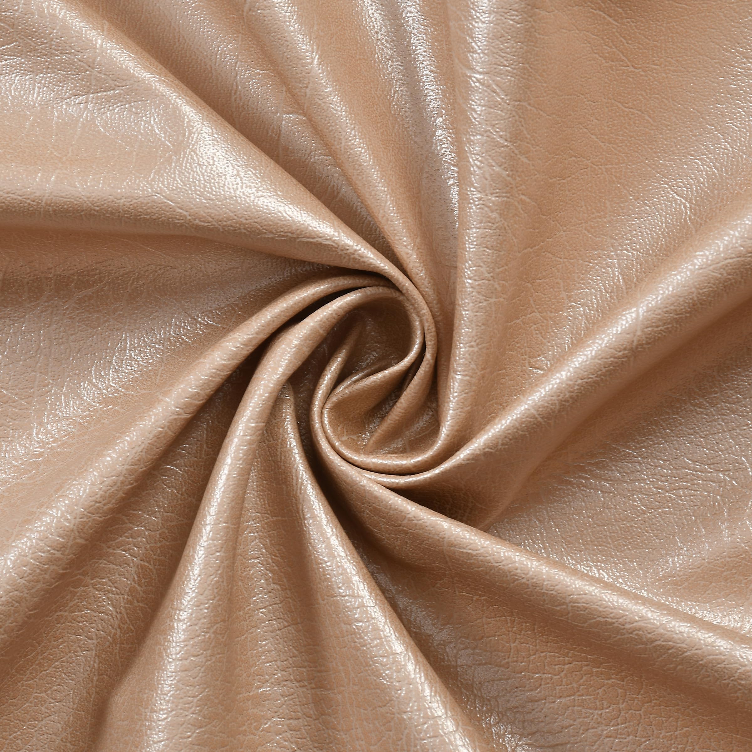 STYLOCASA REXINE Artificial Leather Sheet Fabric for Sofa Upholstery Purse Bags Car Seat Cover Bike Cover Fabric Material by Meter (1 Meter, Eye Gold)-image-48