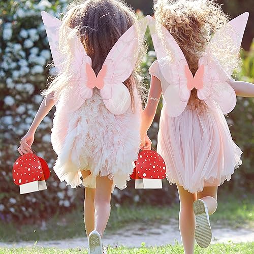 Miniatura 3 de Cheerland Regalos de fiesta de hongos, decoraciones de fiesta de cumpleaños de hadas, bolsas de regalo de hongos, bosque encantado, Alicia en el