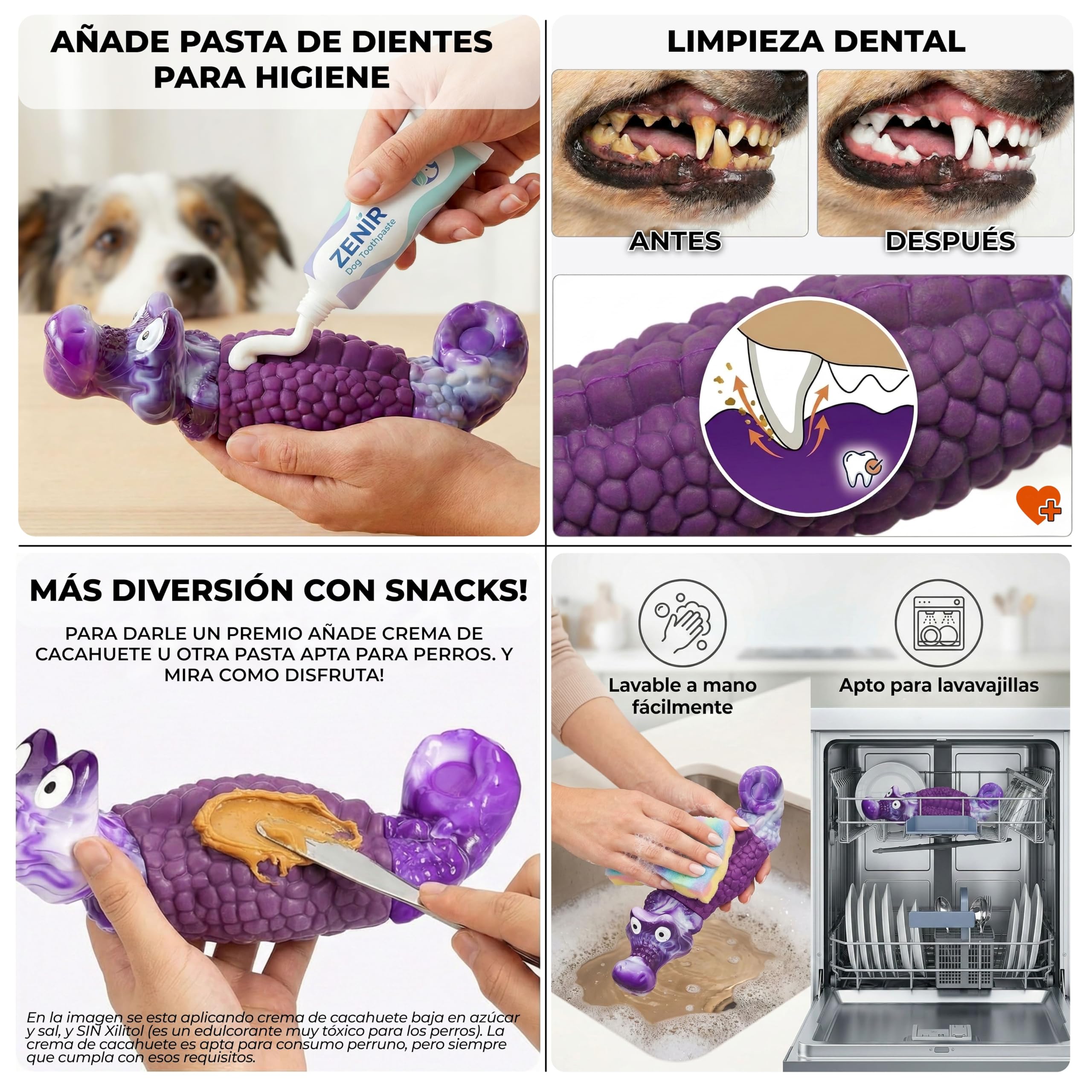 Zenir Juguete Perro Indestructible Cocodrilo con Aroma a Bacon | Juguetes para Perros Masticadores Agresivos Antiestres y Ansiedad | Mordedor Perro Resistente. Juguetes Perros Grandes y Medianos — view 5