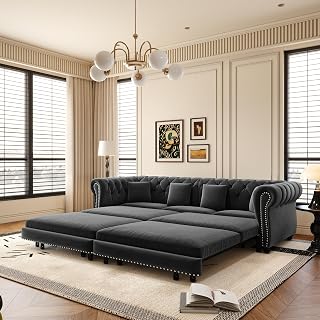 Chesterfield Sleeper Sofa Grey