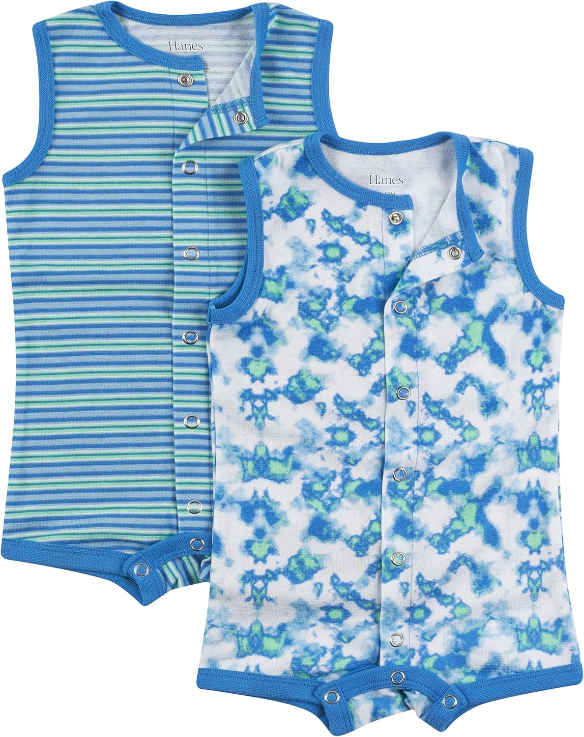 Hanes unisex-baby Ultimate Sleeveless Rompers for Boys & Girls, 2-pack Hanes unisex-baby Ultimate Sleeveless Rompers for Boys & Girls, 2-pack